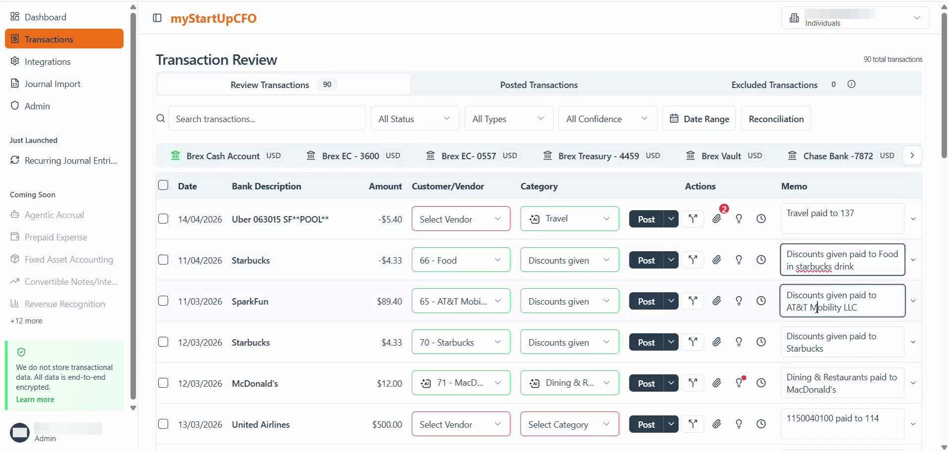 Step #3: Click the Audit Trail tab to view the complete activity history of the selected transaction.