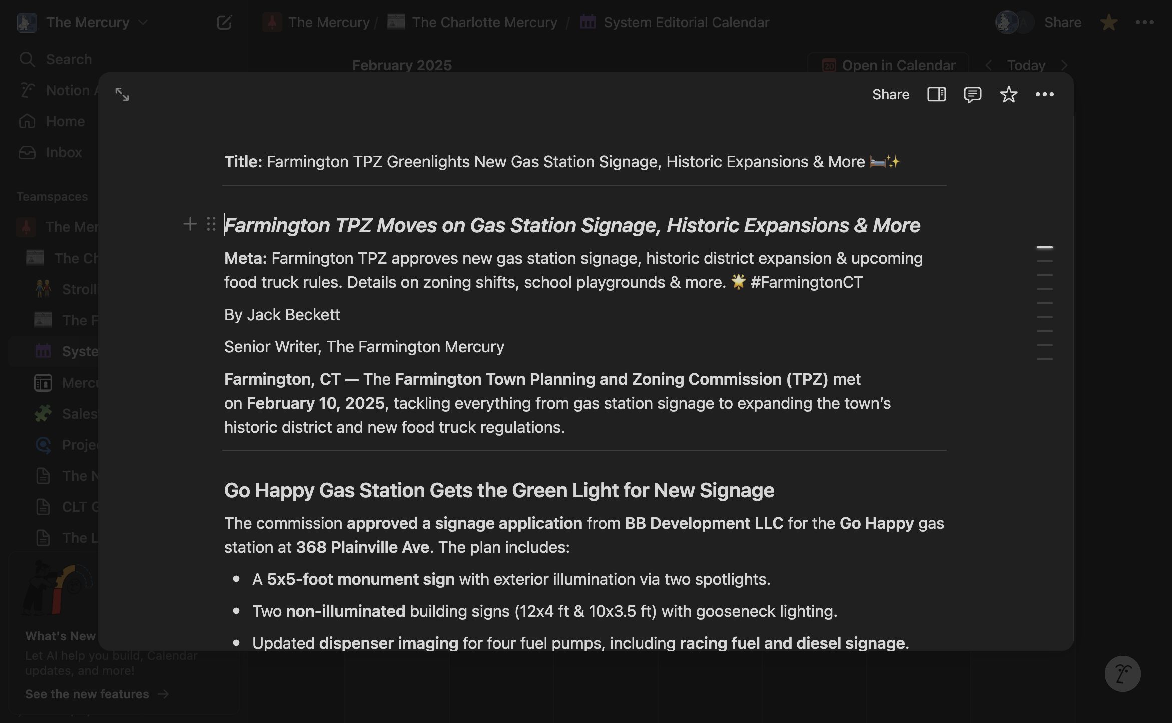 Step #37: Click on "Farmington TPZ Moves on"