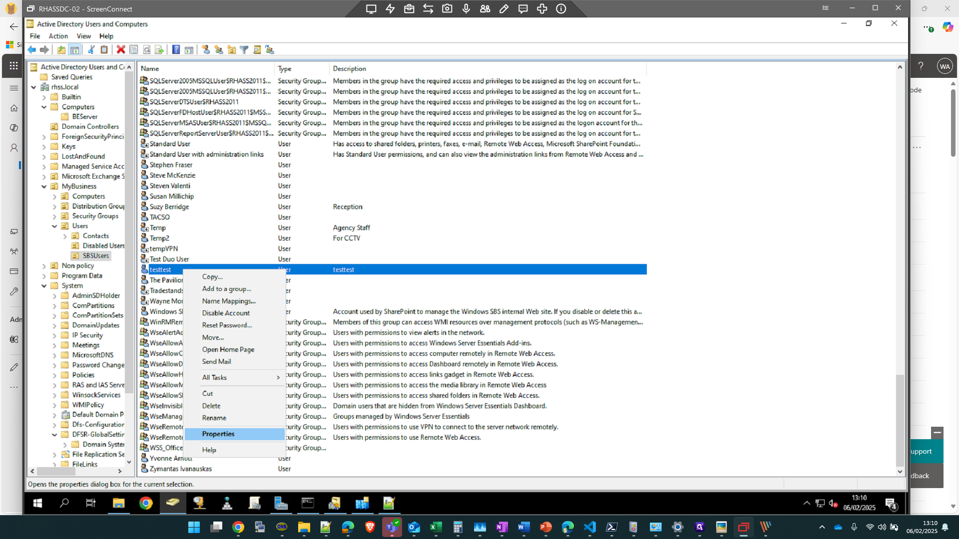 Step #30: Click on "Properties"