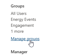 Step #20: Select 'Manage Groups' 