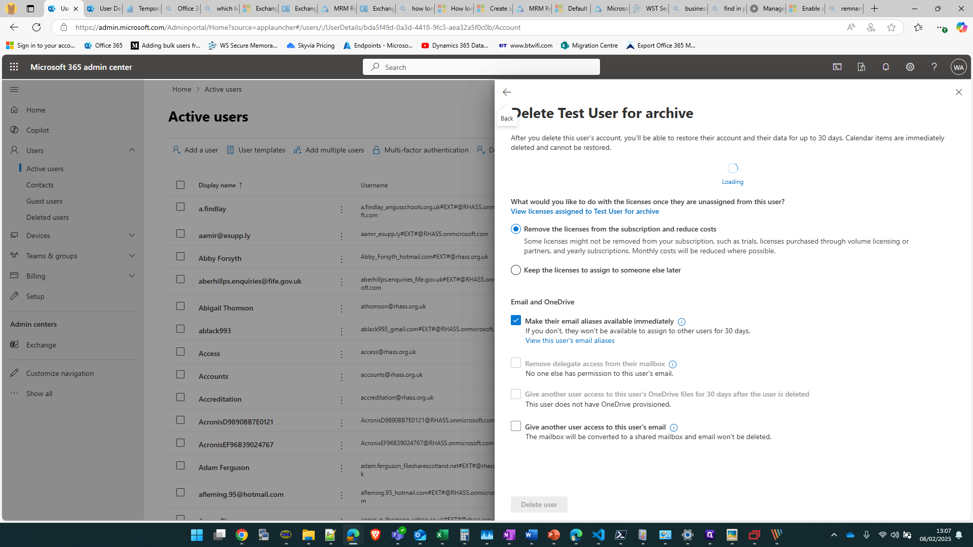 Step #4: Depending on how licensed, by default select 'Remove the licenses from the subscription and reduce costs' 
