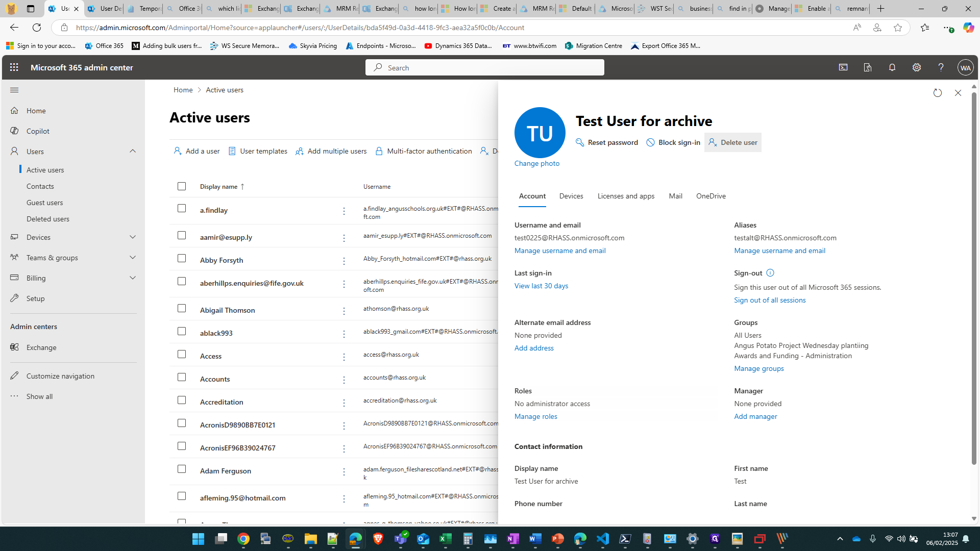 Step #3: Next click on "Delete user"
