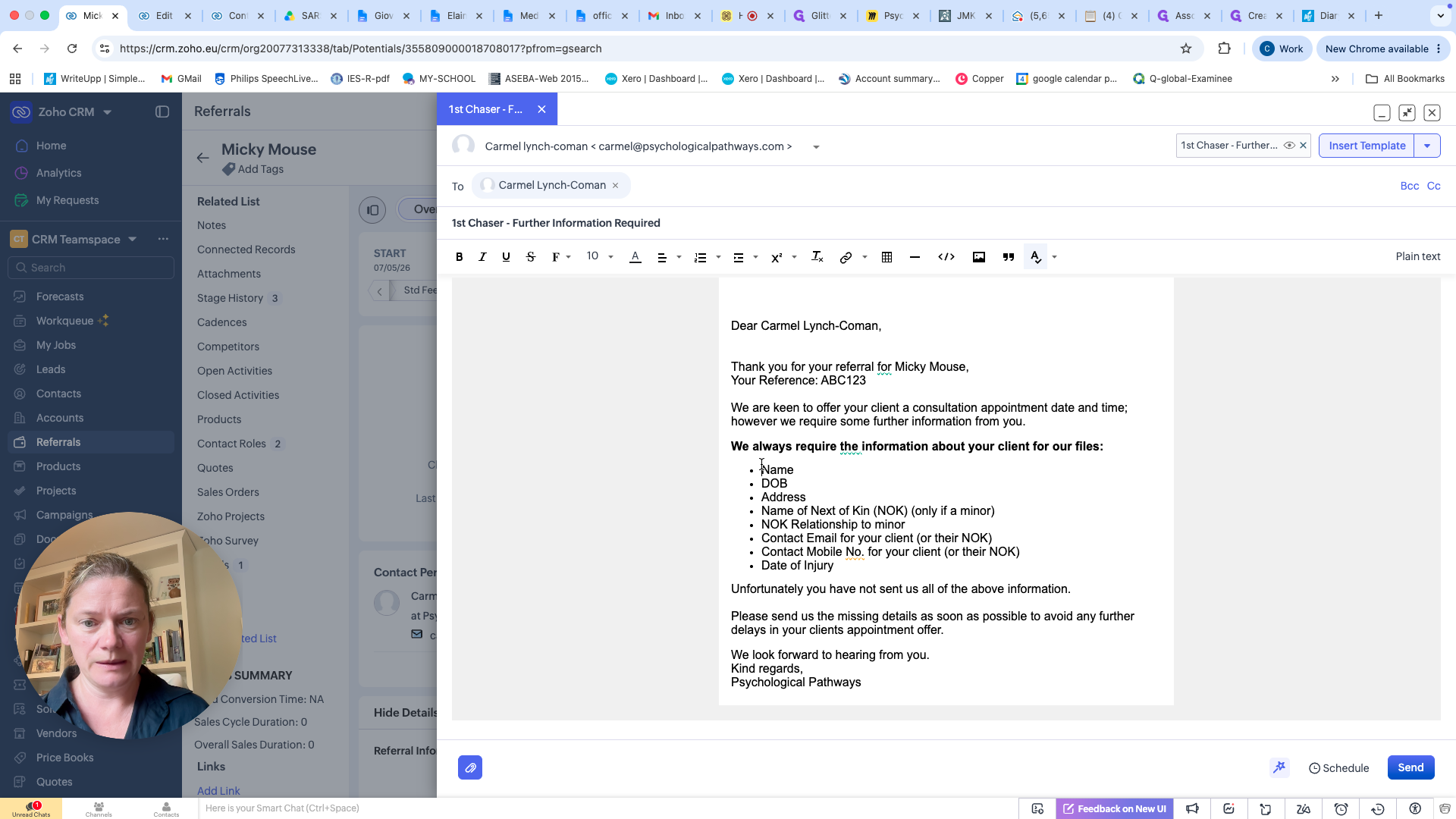 Step #5: Review the requested information list in the email body. Delete any unnecessary bullet points so the solicitor can easily see exactly what specific details are missing.