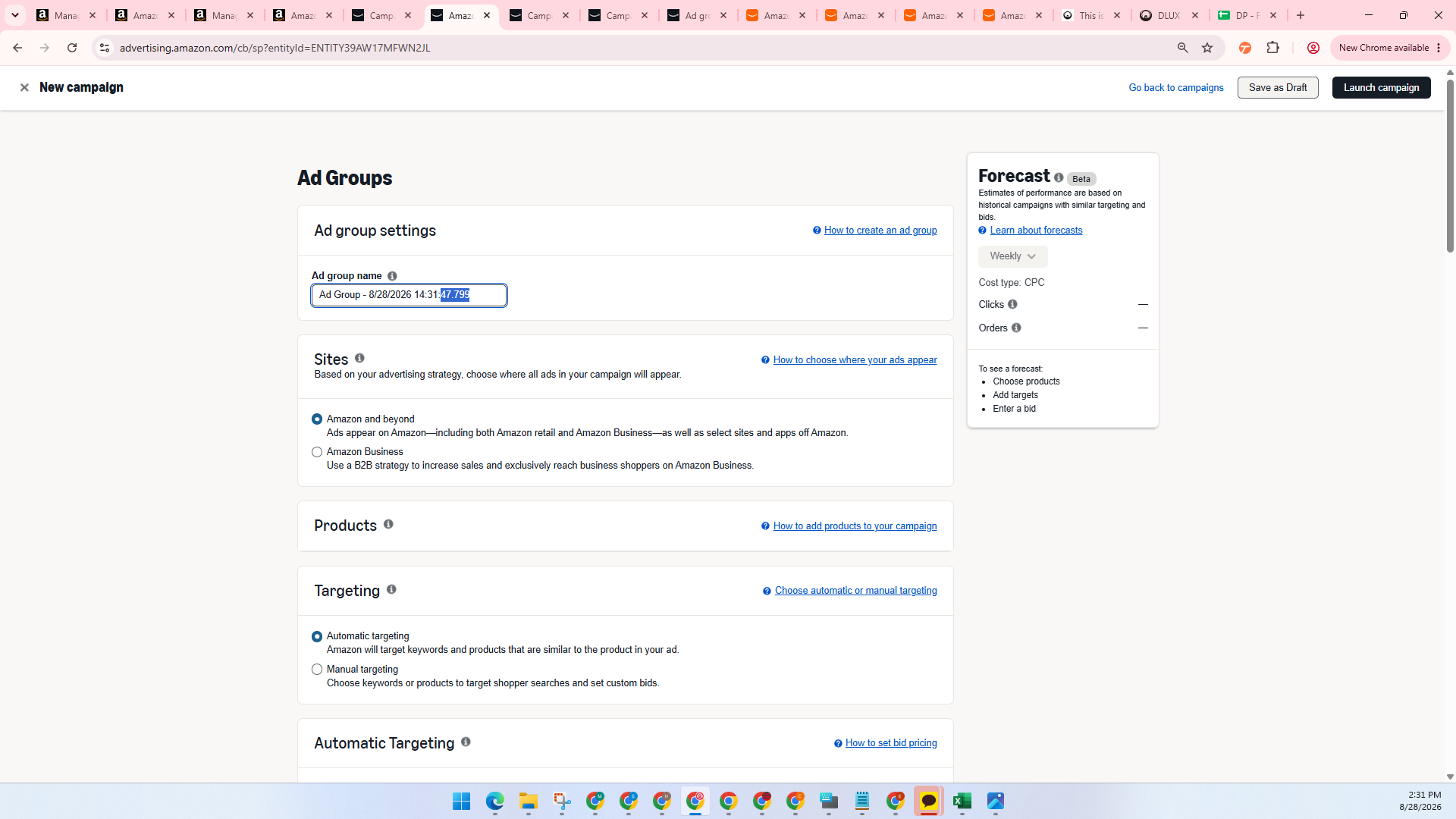 Step #10: Double-click the Ad group name field under Ad group settings.