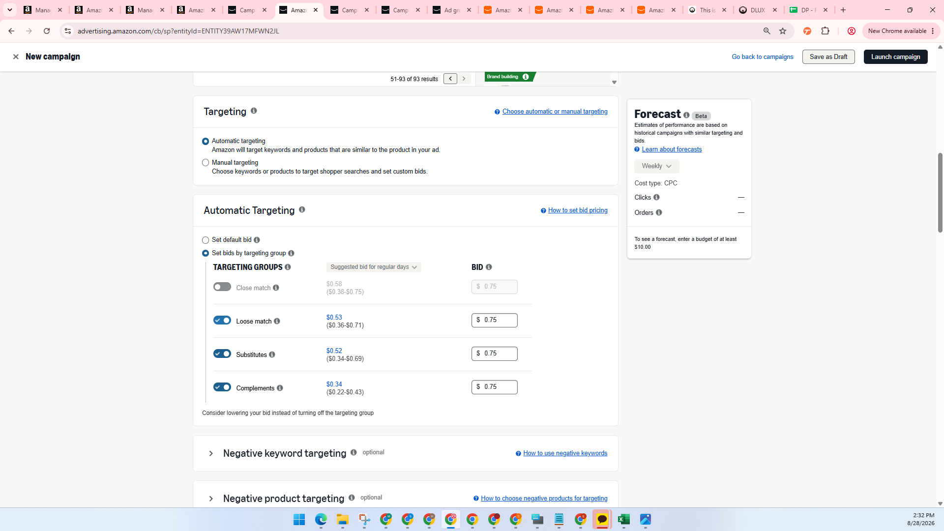 Step #15: Choose your targeting group.