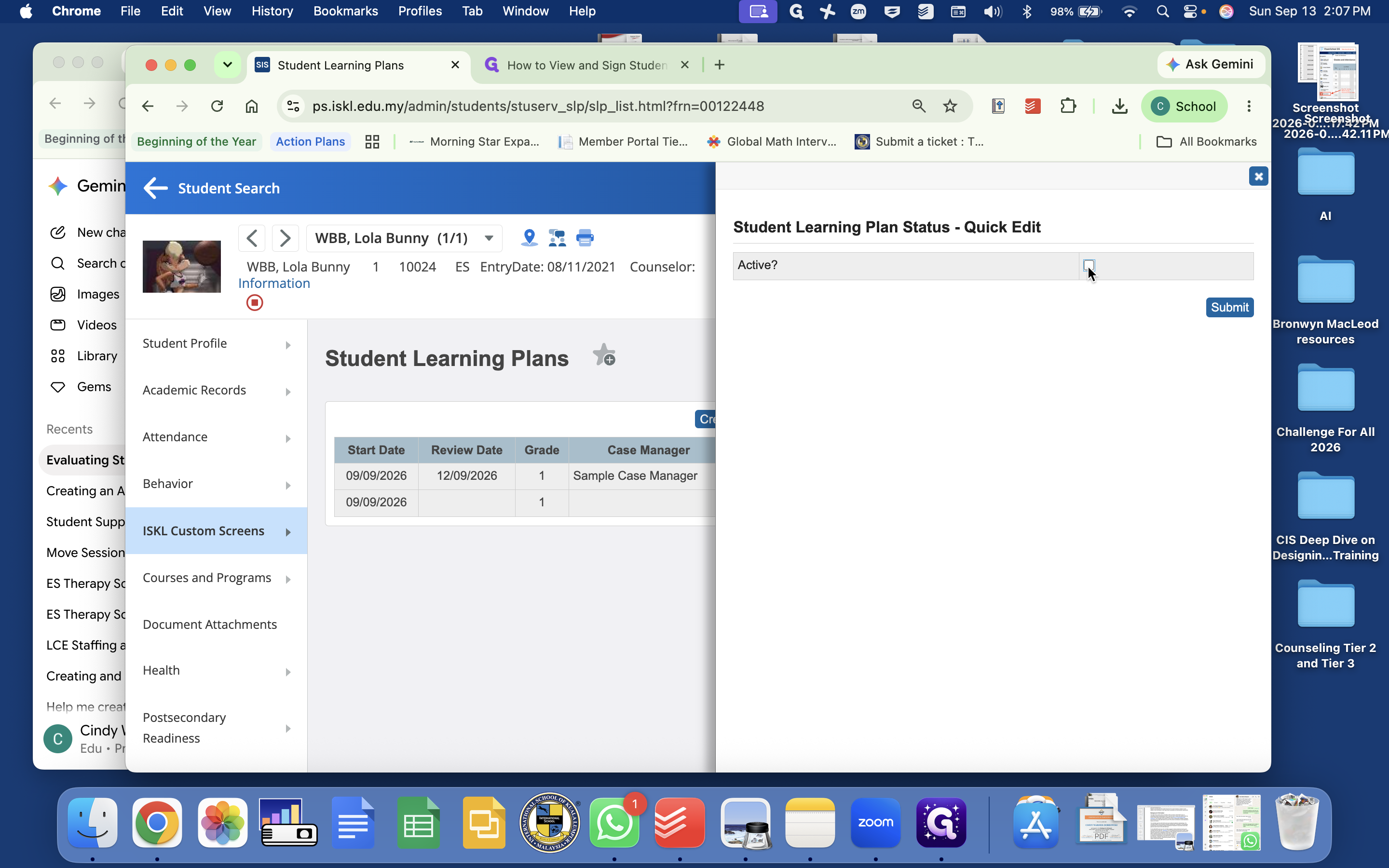 Step #7: Click the Active? checkbox in the quick edit panel and click Submit to save.
