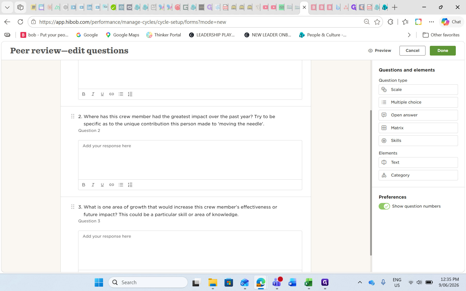 Step #33: Review the questions and click Done.