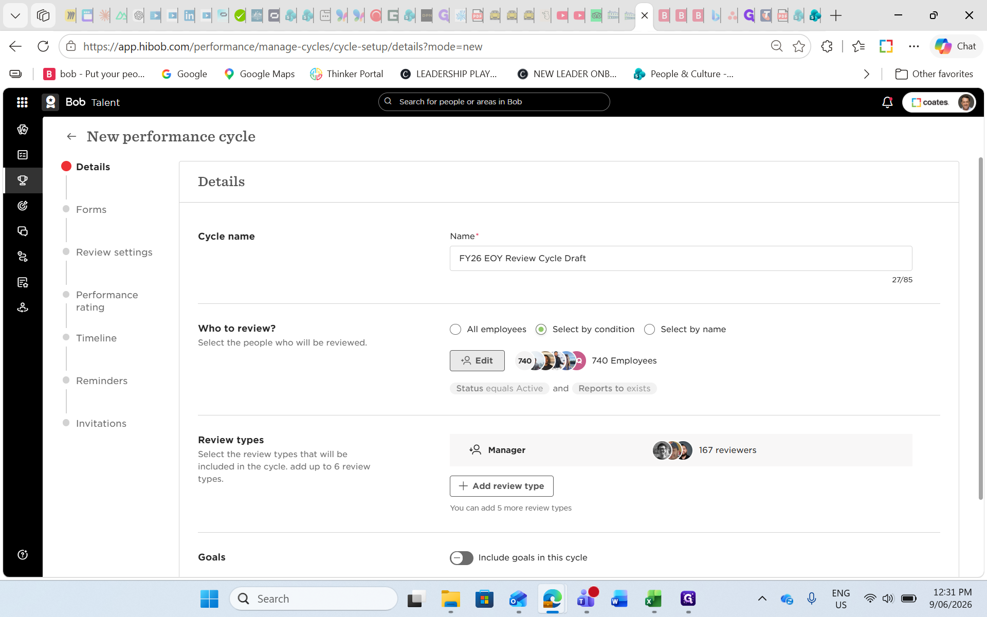 Step #5: Click Edit next to Select by condition to filter which employees will be included.