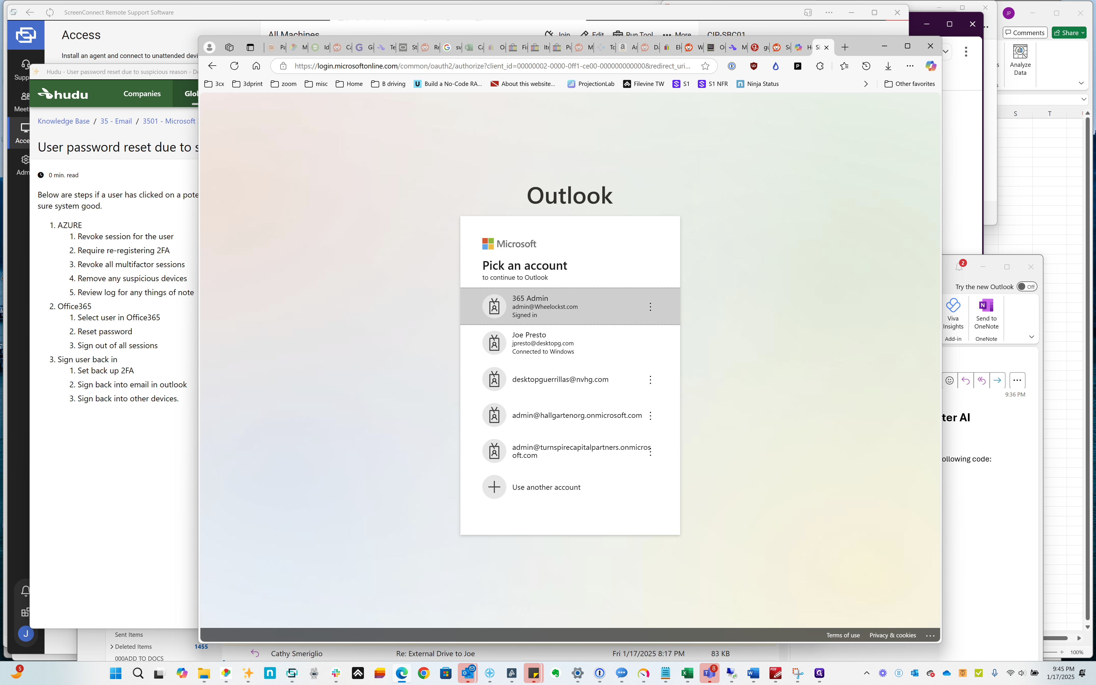 Step #62: Click on "365 Admin admin@Wheelockst.com"