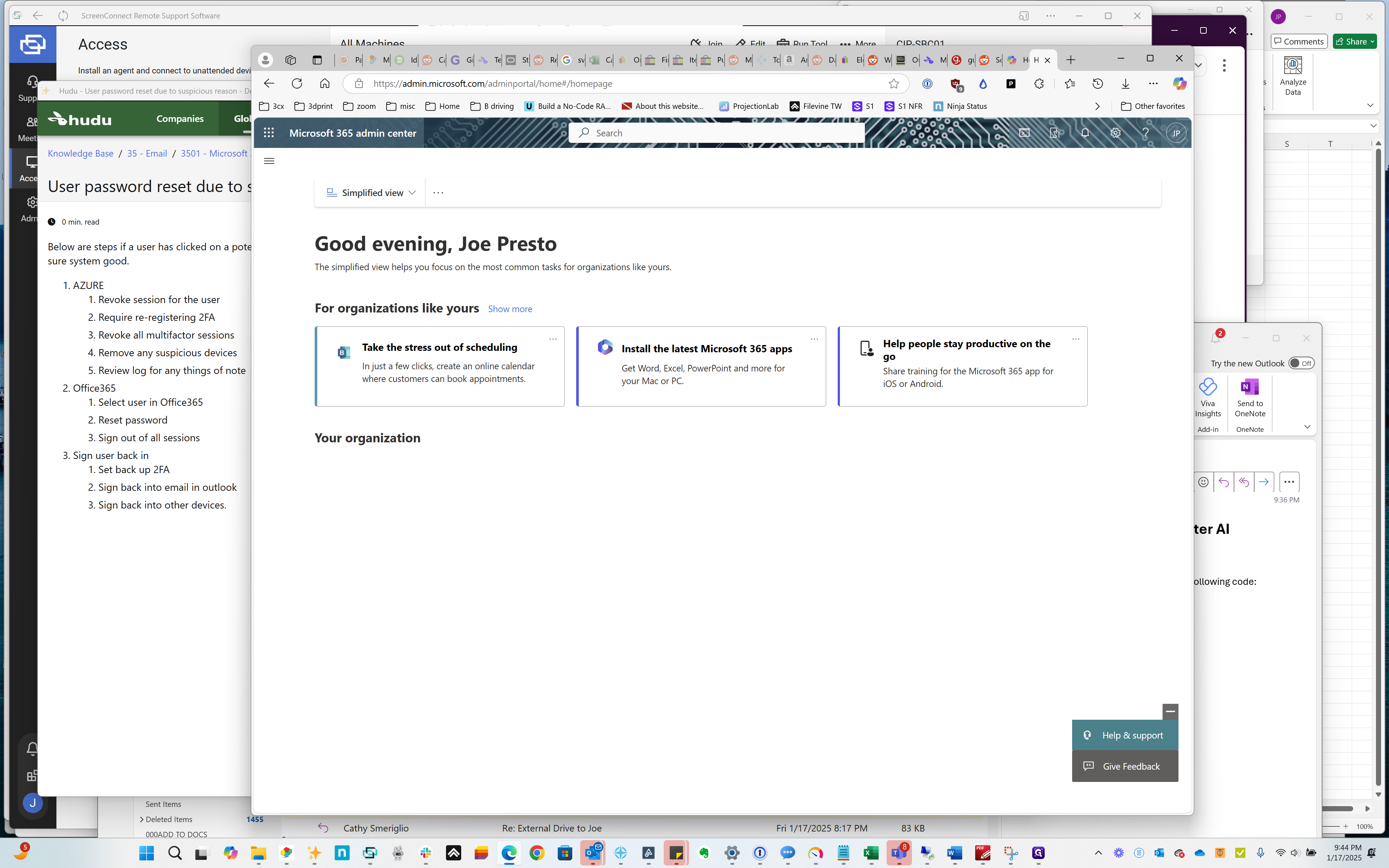 Step #49: Click on "Microsoft 365 admin center"