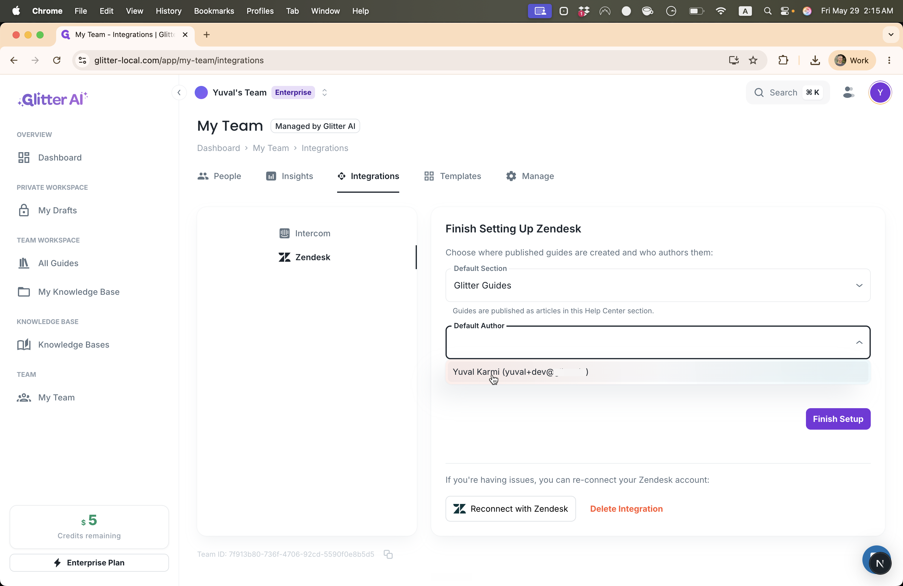 Step #10: Select the user who should display as the author of the articles in your Zendesk help center.