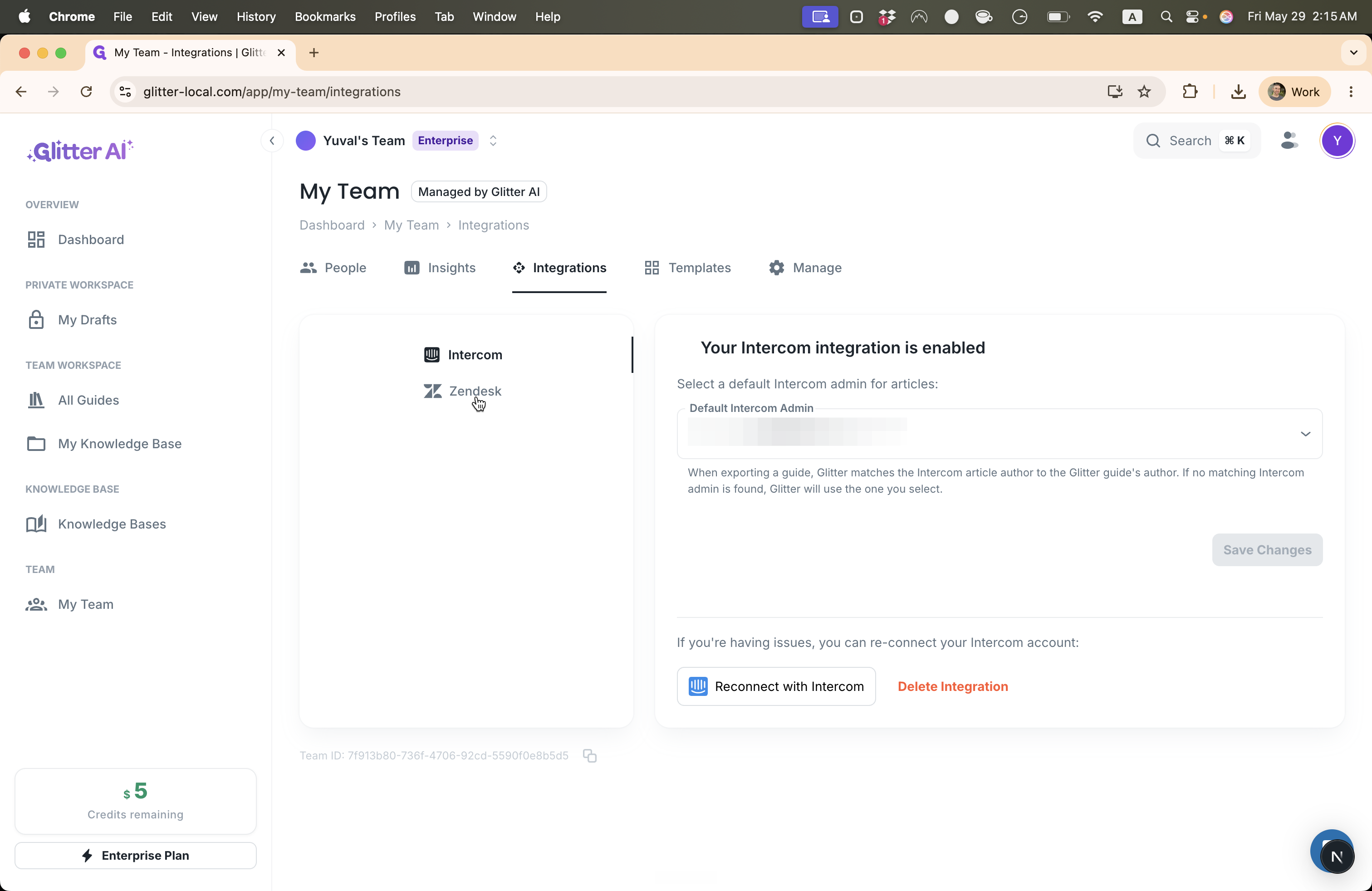 Step #3: Select Zendesk from the available integrations.