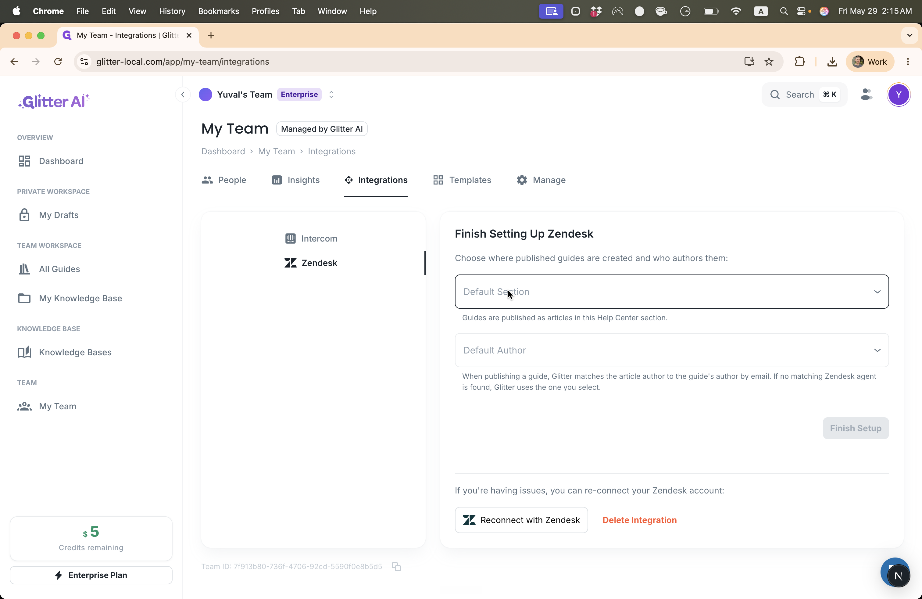 Step #7: Click the Default Section dropdown menu.
