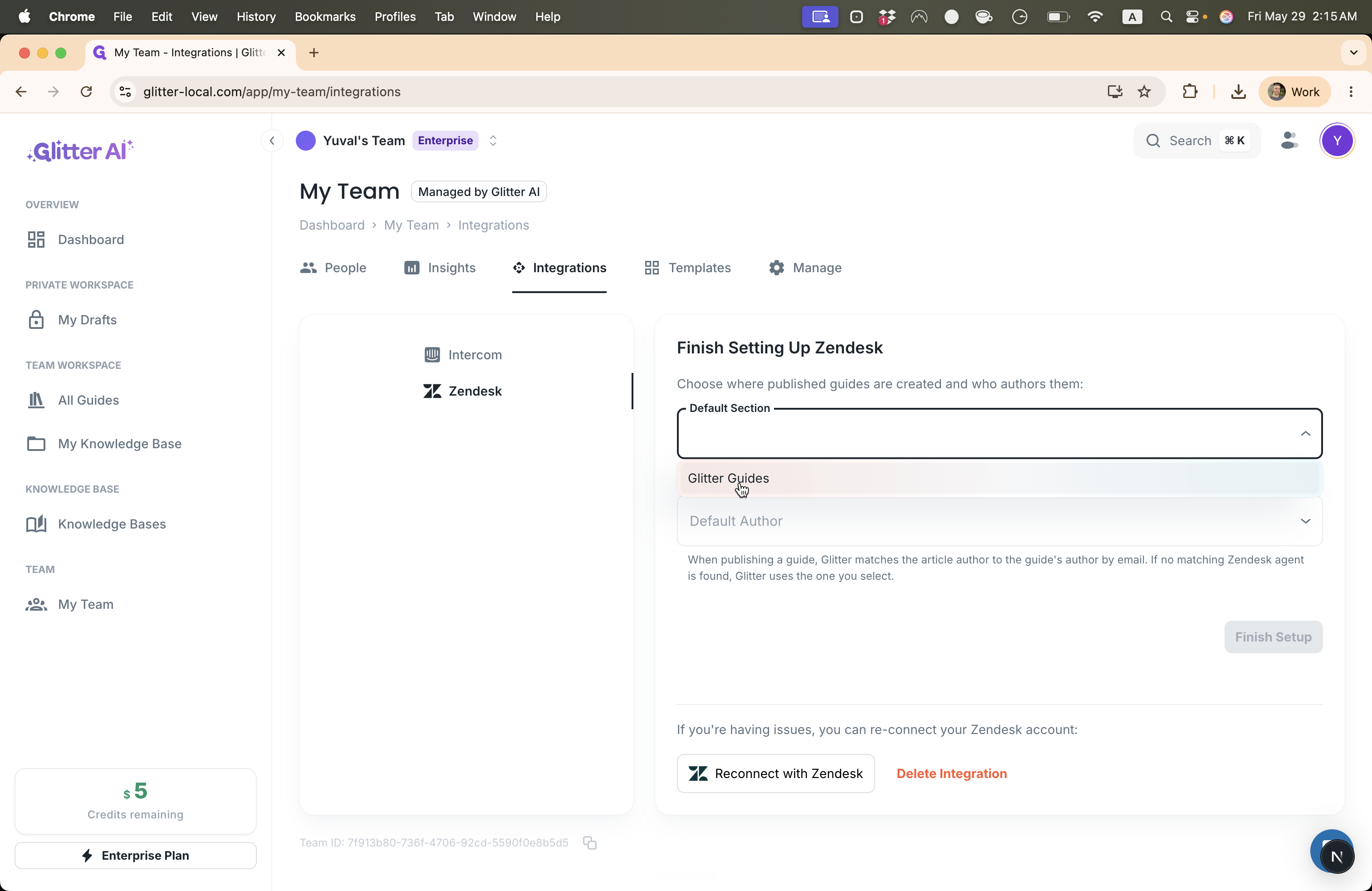 Step #8: Choose the Zendesk section where your guides should be published