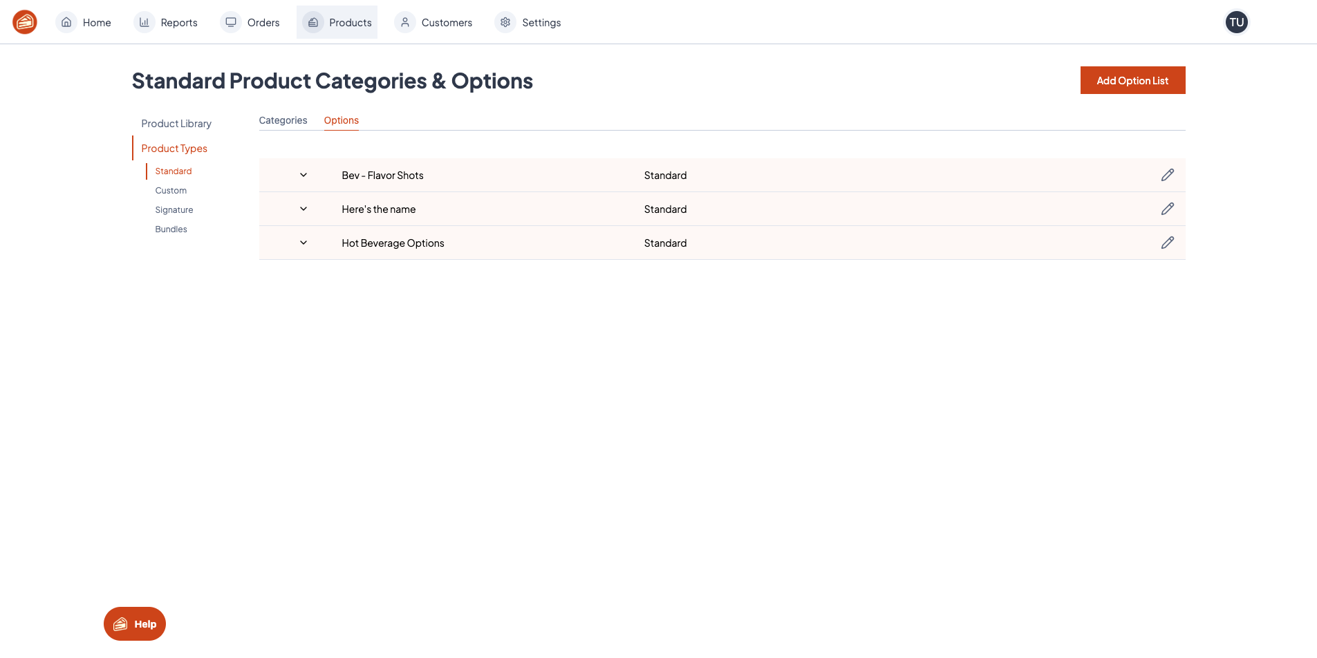 Step #2: Click on "Products"