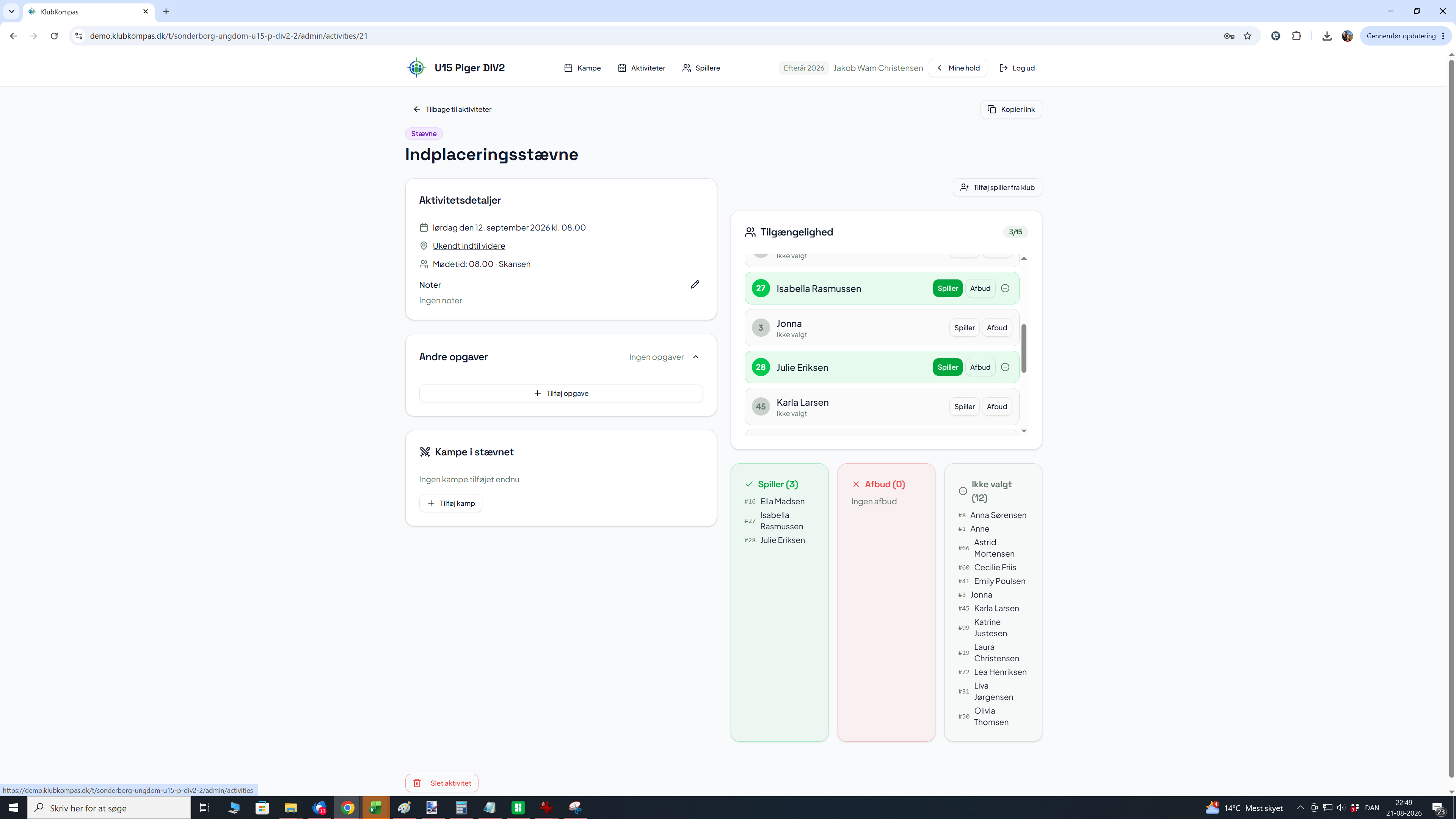 Step #3: Klik på tilbage-knappen ved Tilbage til aktiviteter for at vende tilbage til aktivitetsoversigten.