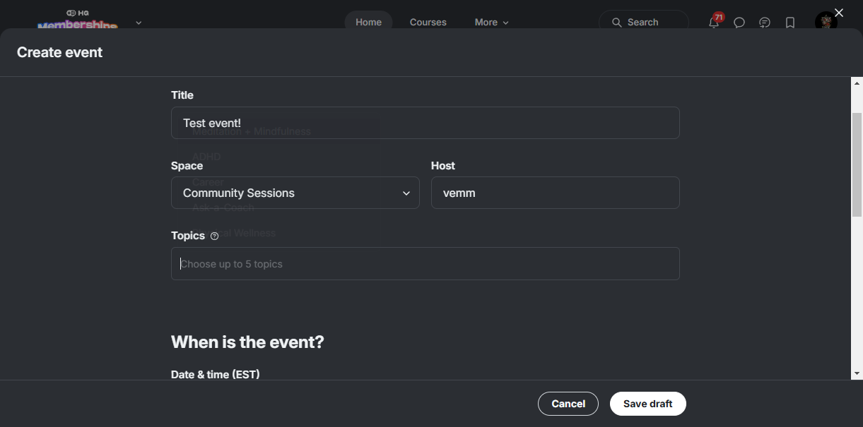 Step #4: Click here to choose "topics," which is a tagging system similar to reddit flair. If there's a topic you want added that you don't see, just let me know.