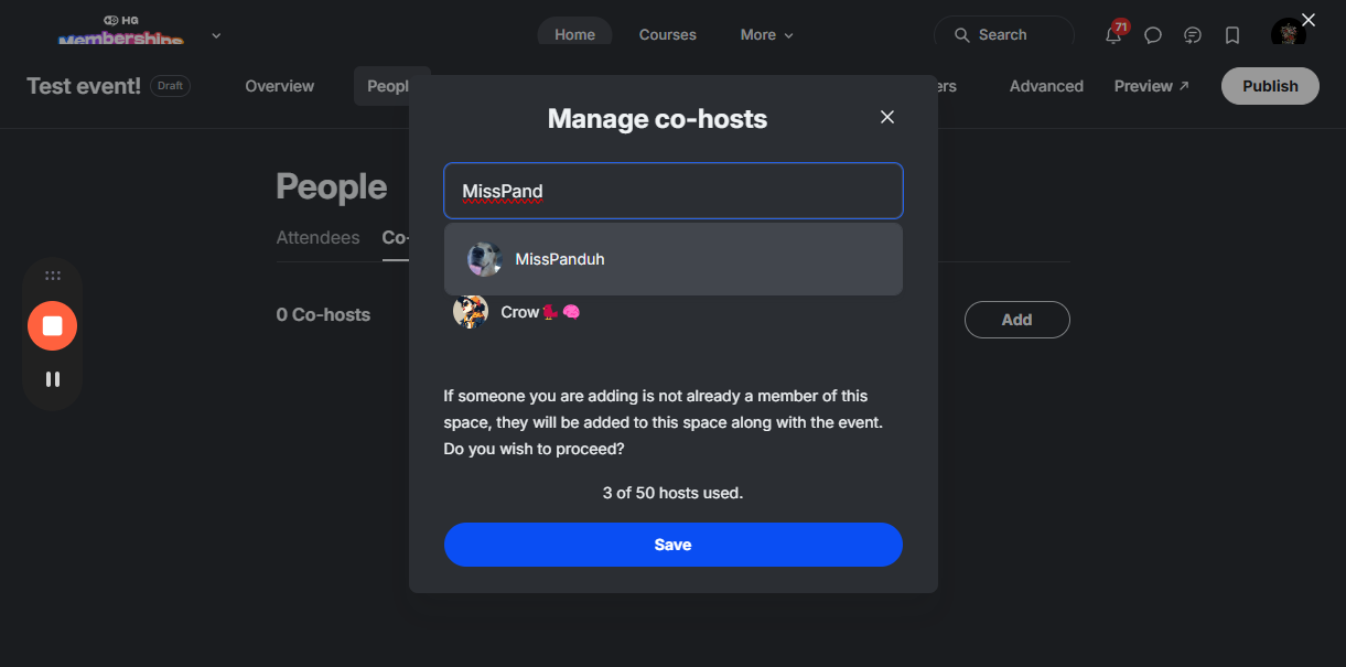 Step #13: Type names in