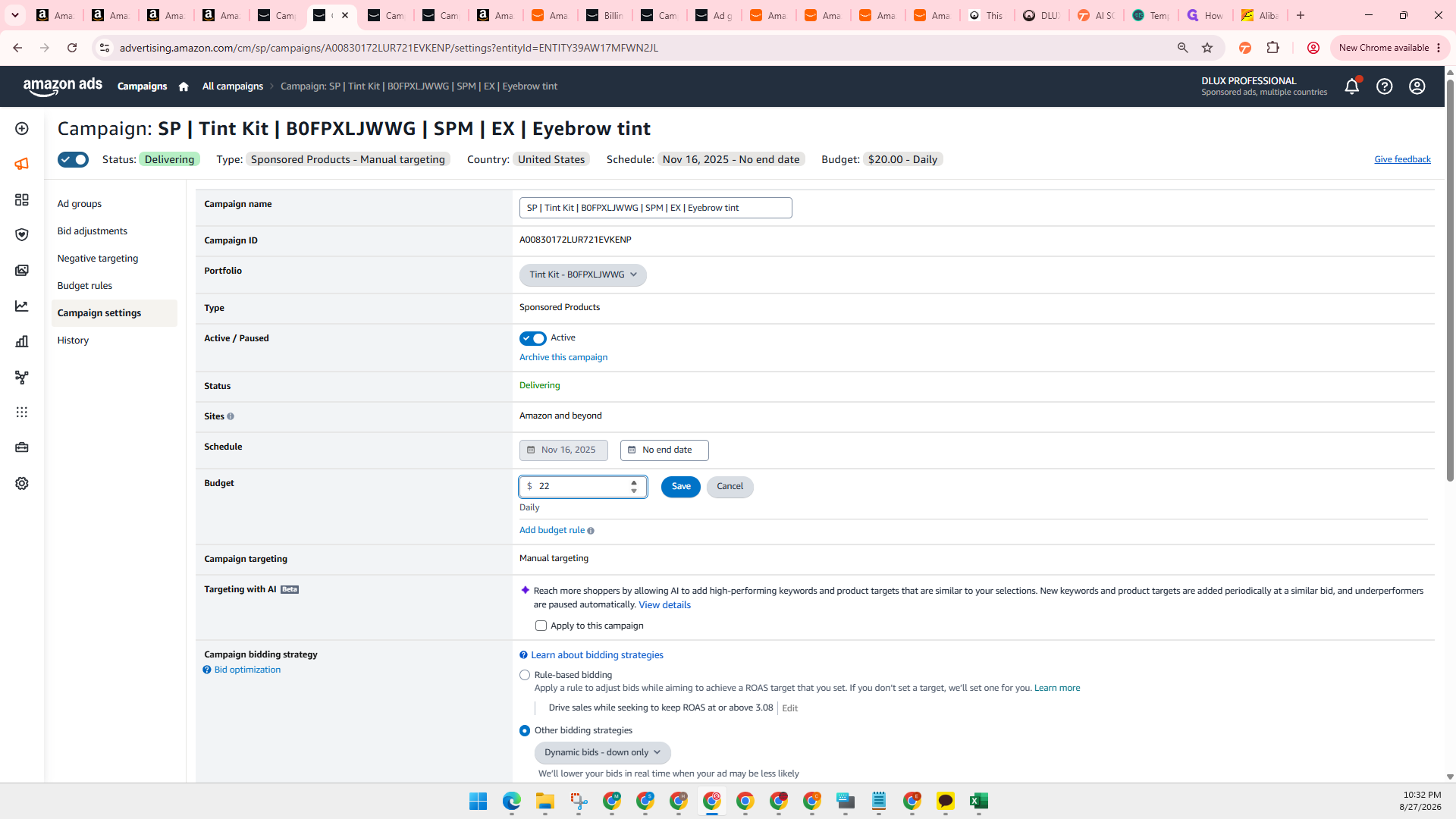 Step #9: Double-click the daily Budget input field.