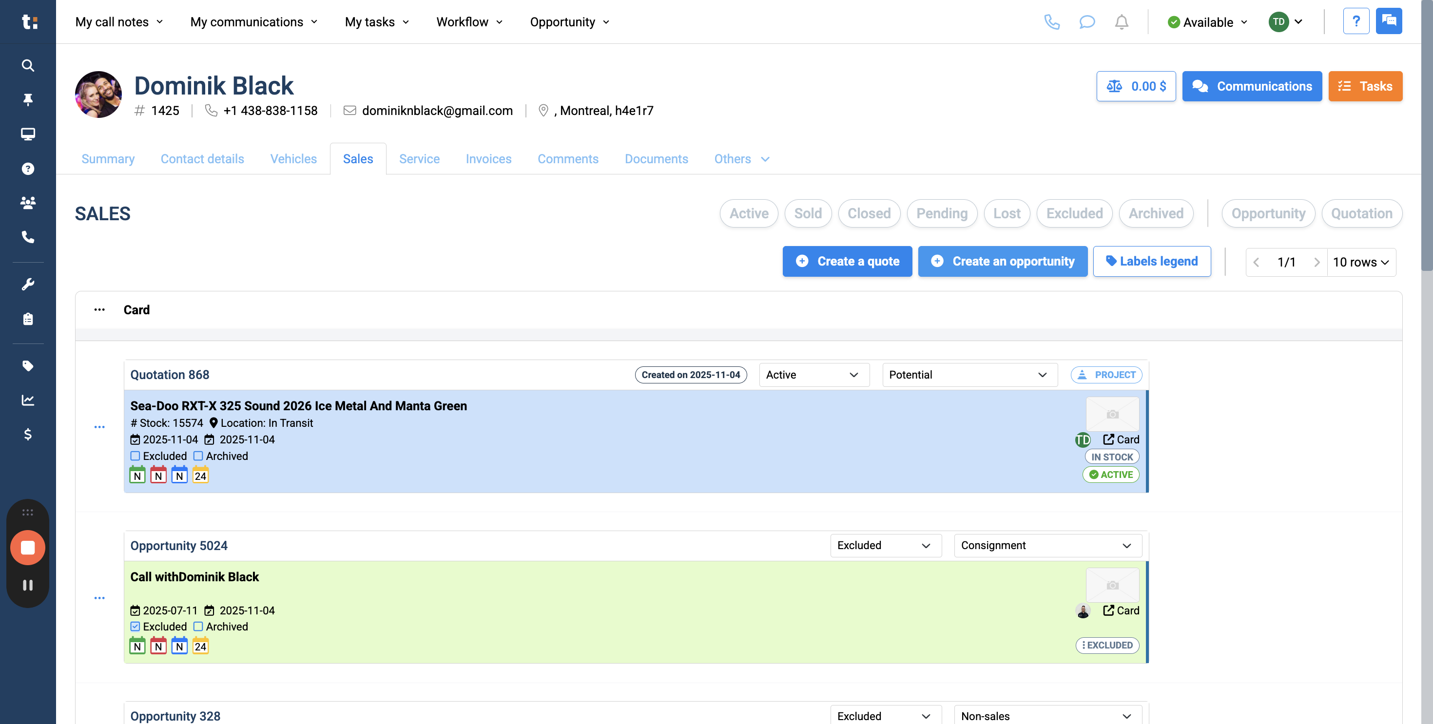 Step #4: Now, you can create an opportunity.