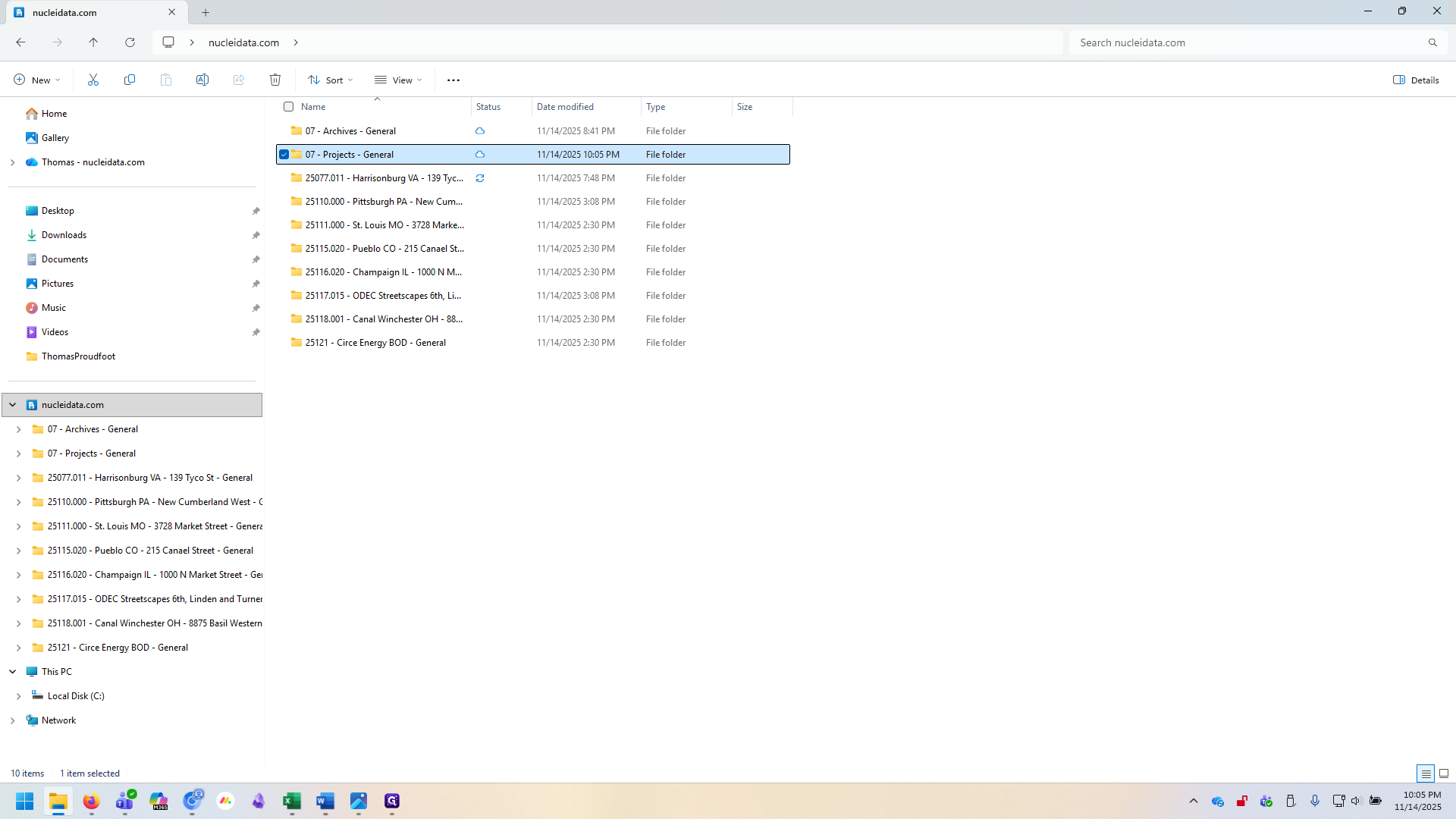 Step #8: Double-click on "07 - Projects - General"
