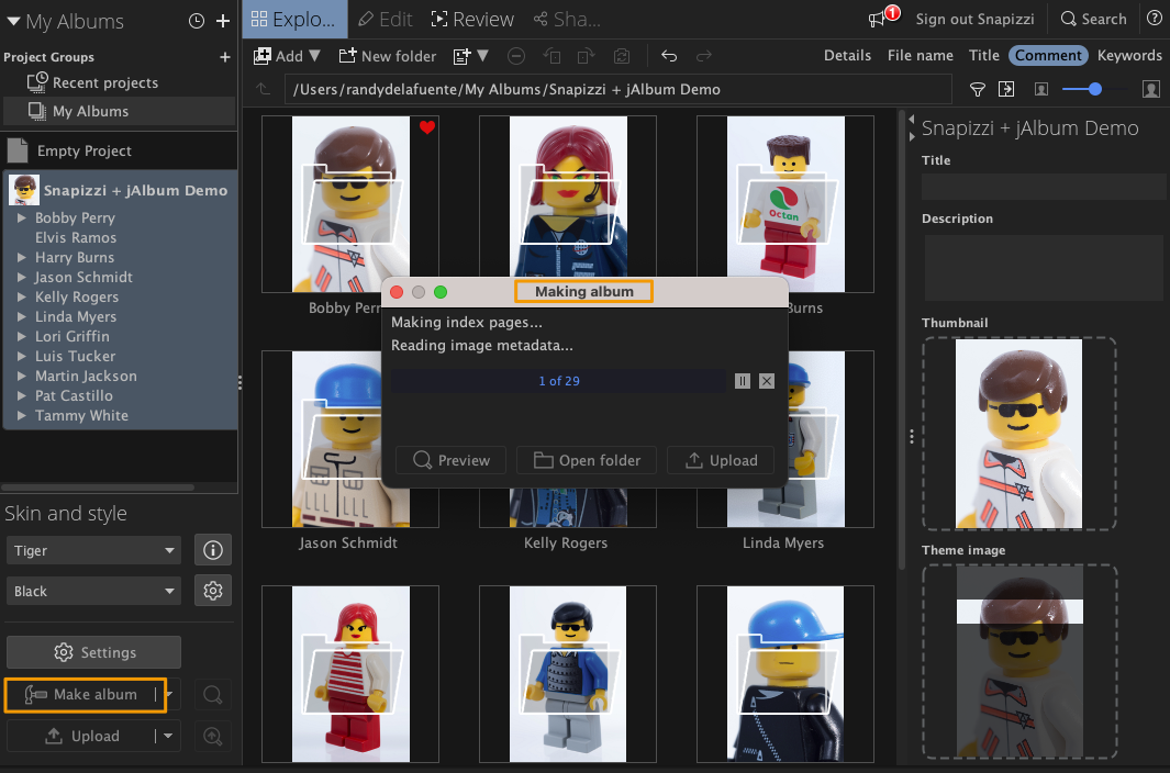 Step #4: Click Make Album.