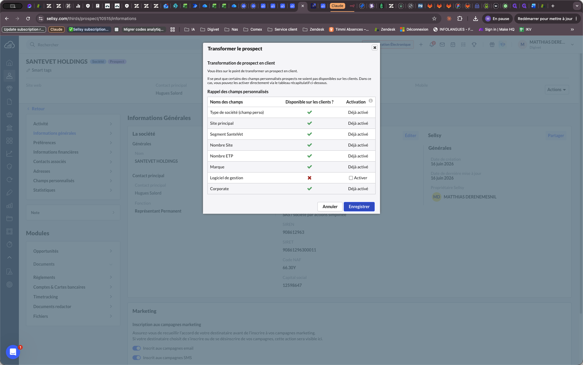 Step #3: Cliquez sur Enregistrer pour valider la conversion du profil.