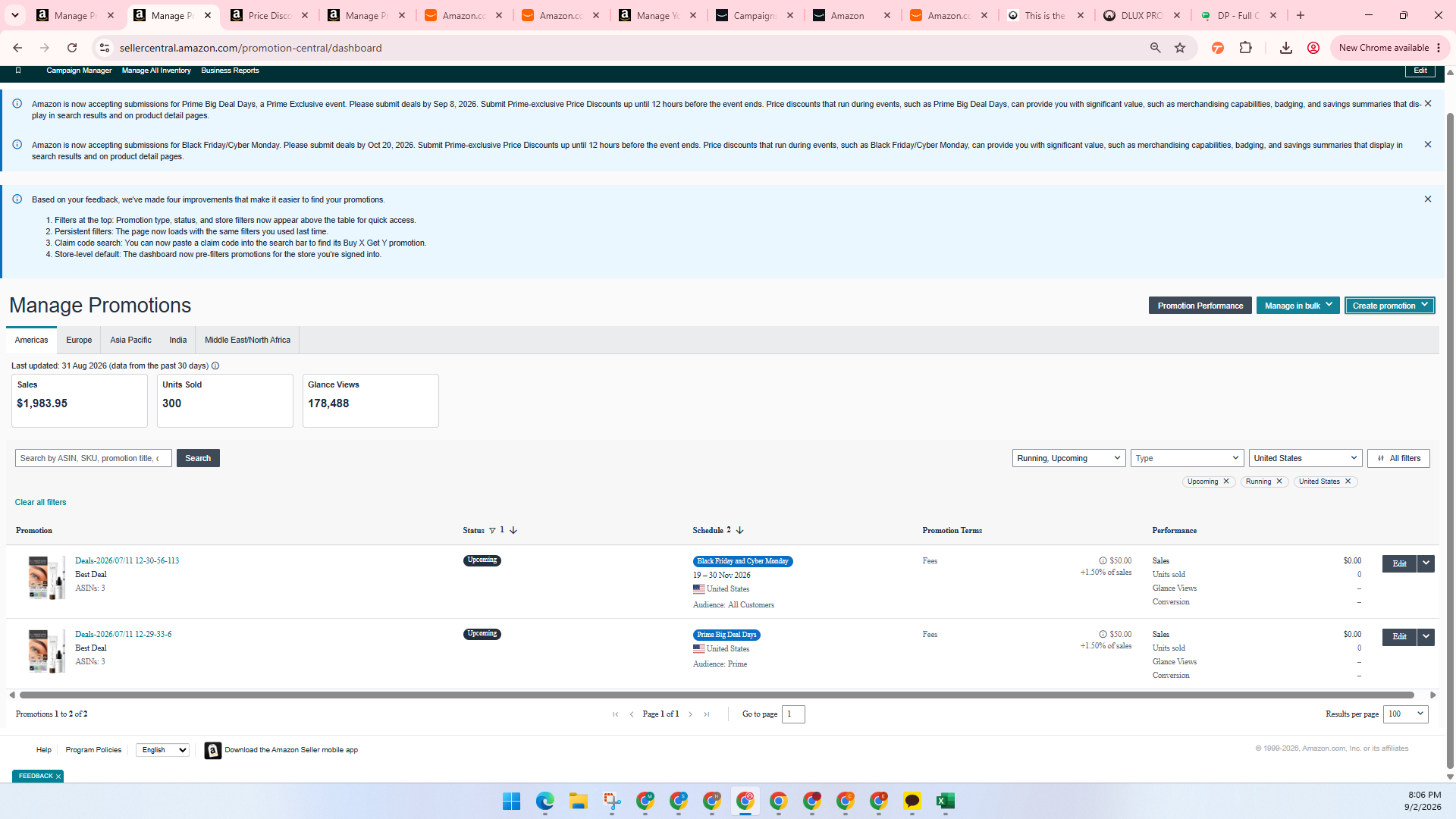 Step #35: Click the Create promotion dropdown button.