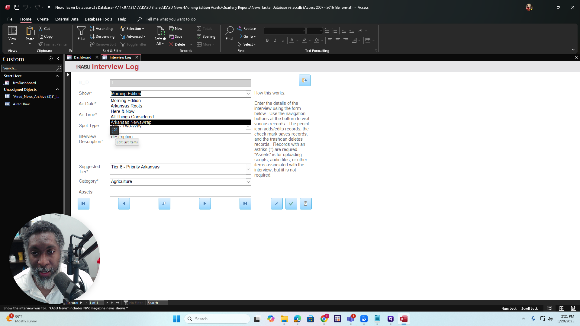 Step #11: Click on "description"