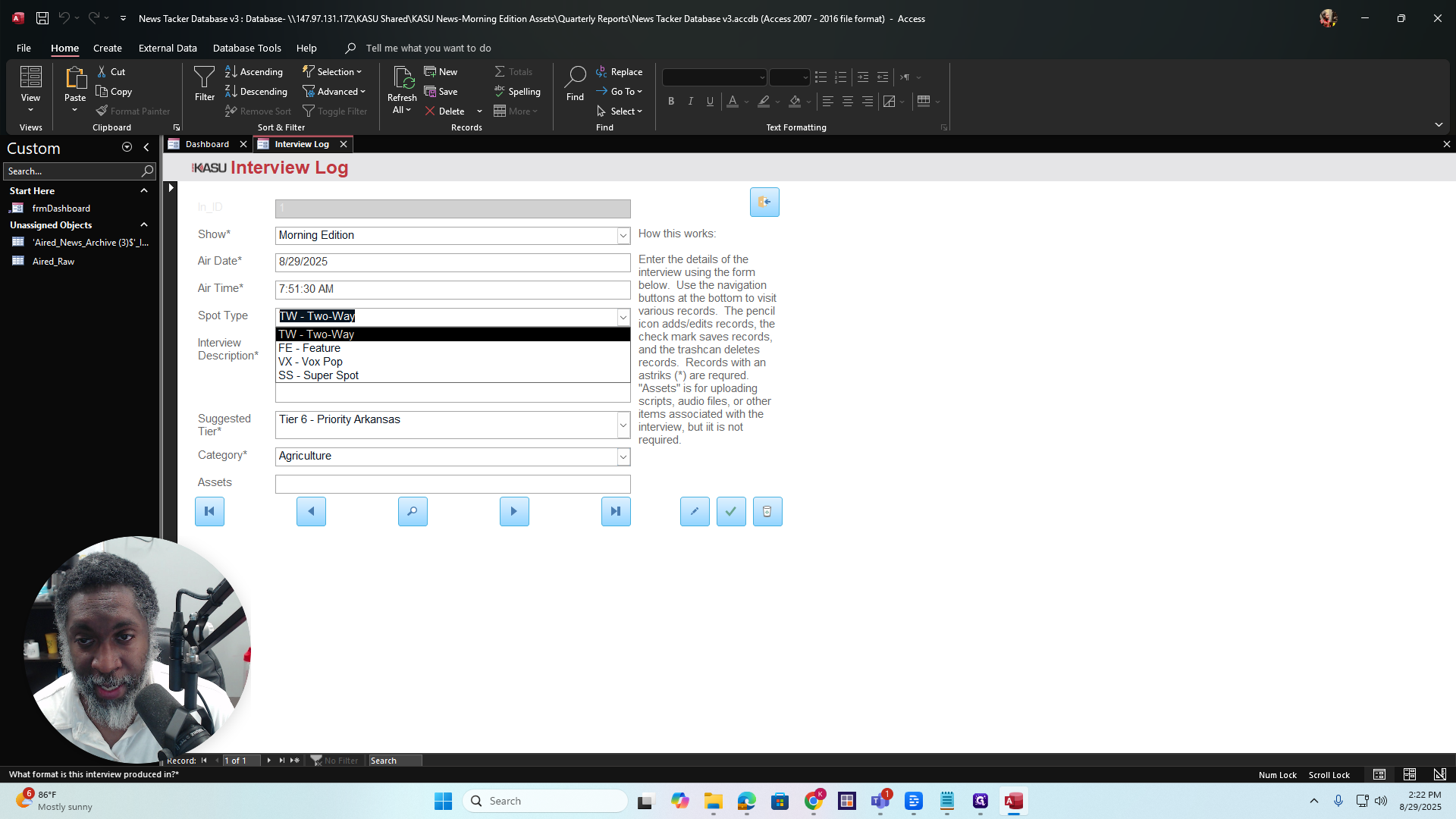 Step #19: Click on "check mark saves records ,"