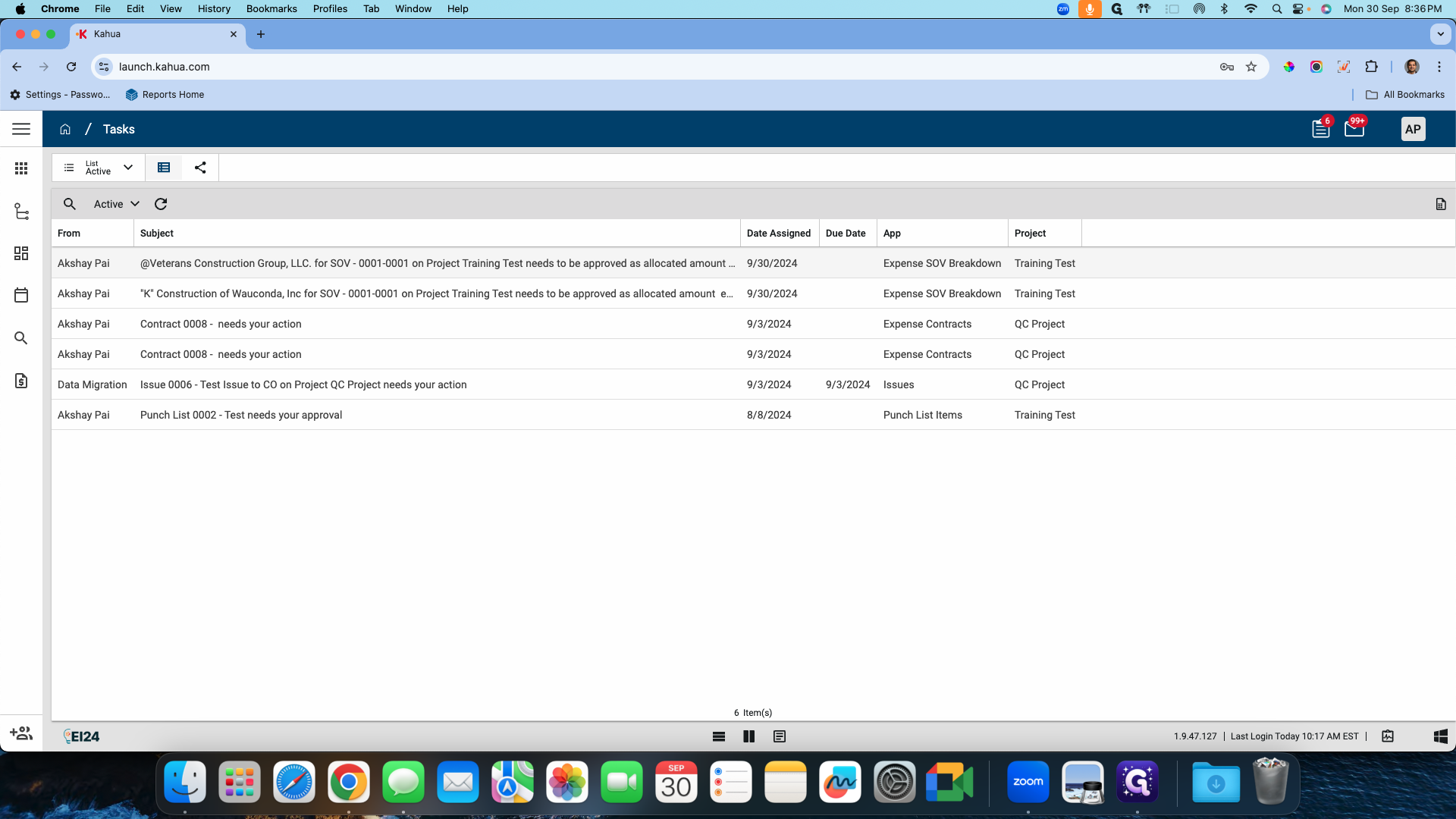 Step #55: Click on "Training Test needs to be approved as"
