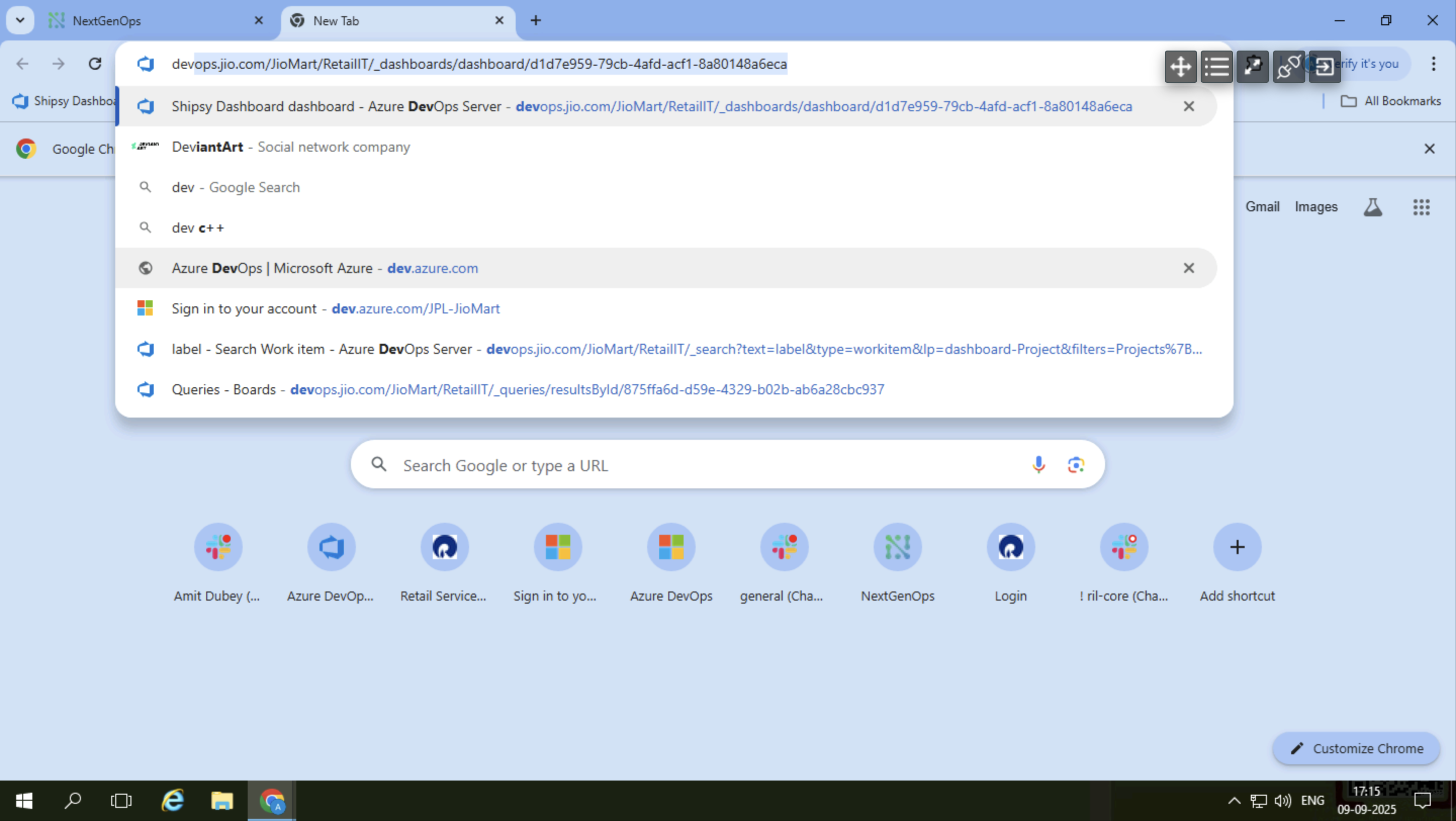 Step #18: Click on "Microsoft Azure-dev.azure.com"