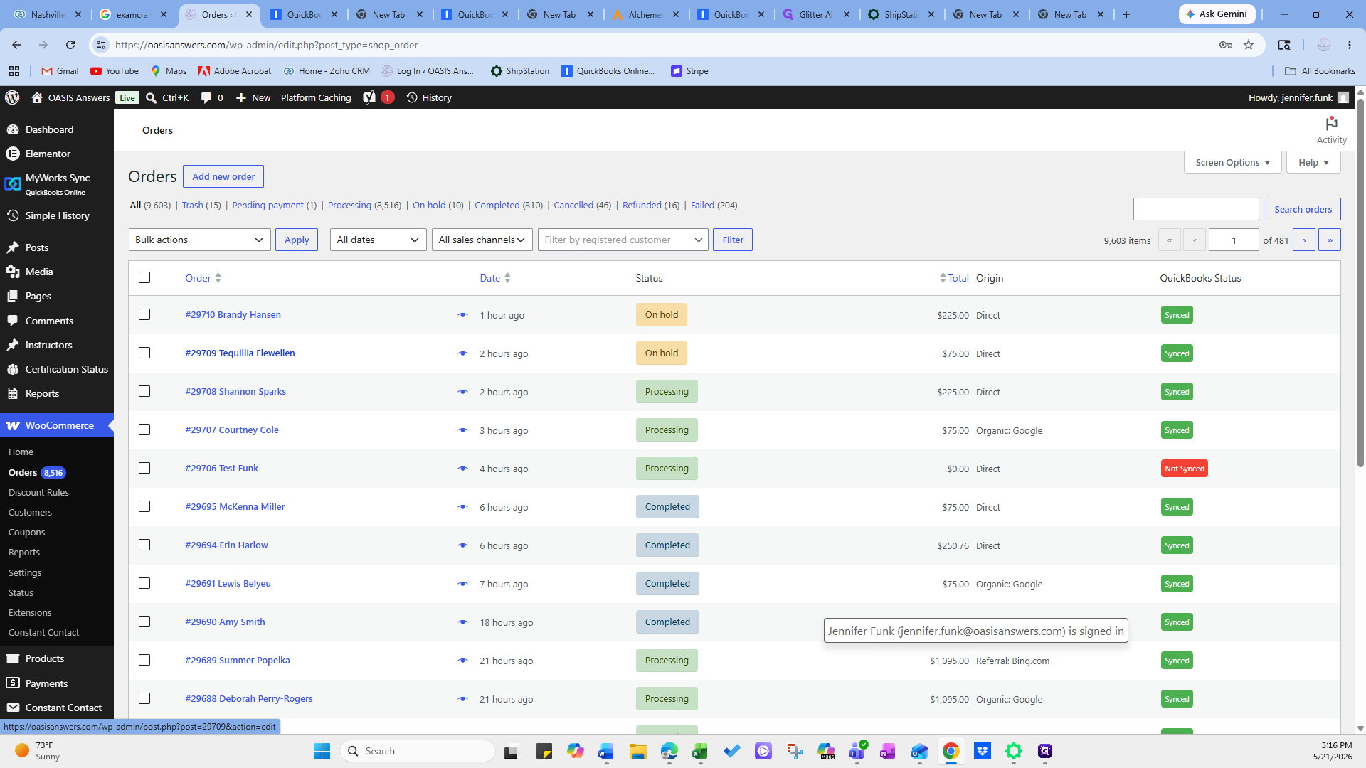 Step #1: Click on the specific order you need to release to open the order details page.