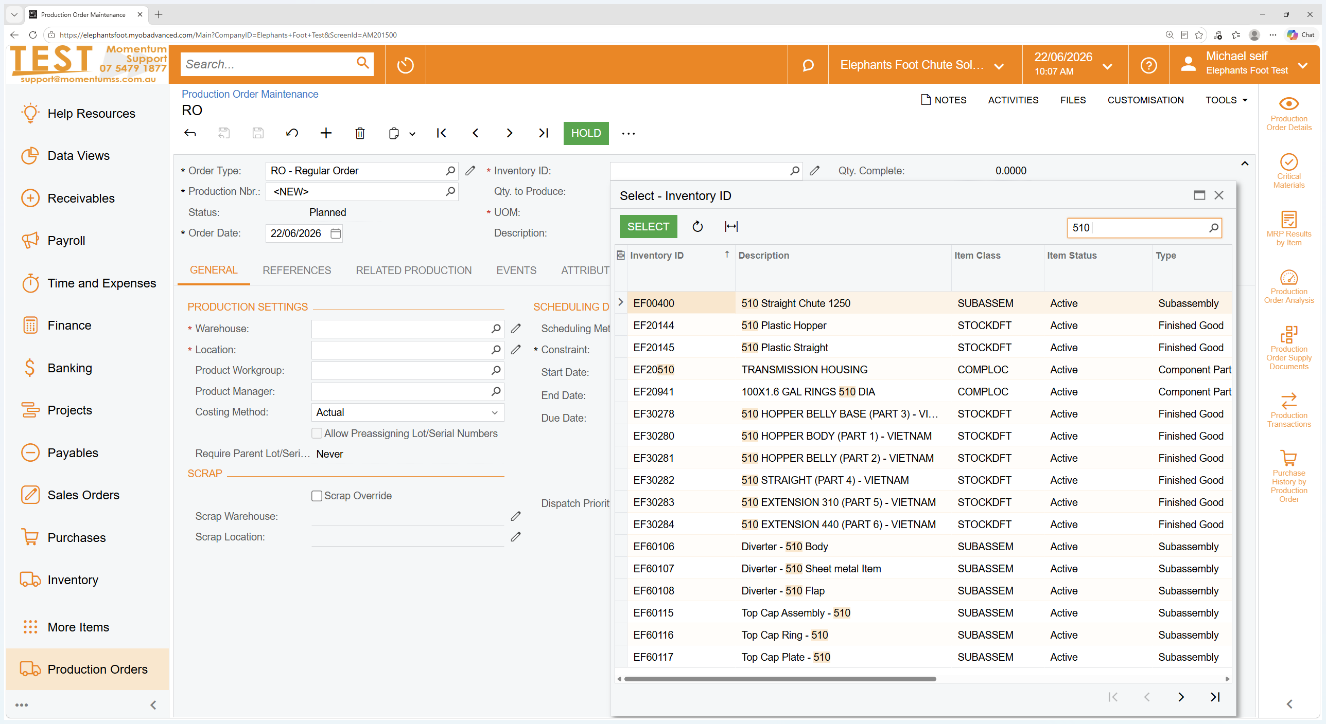 Step #3: Search for your specific inventory item.