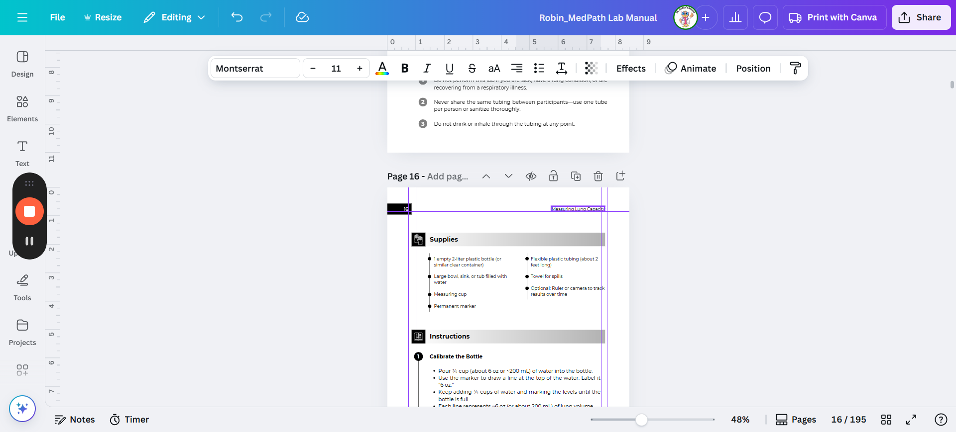 Step #15: So here's a page we need to shift to the left margin. Shift the title.