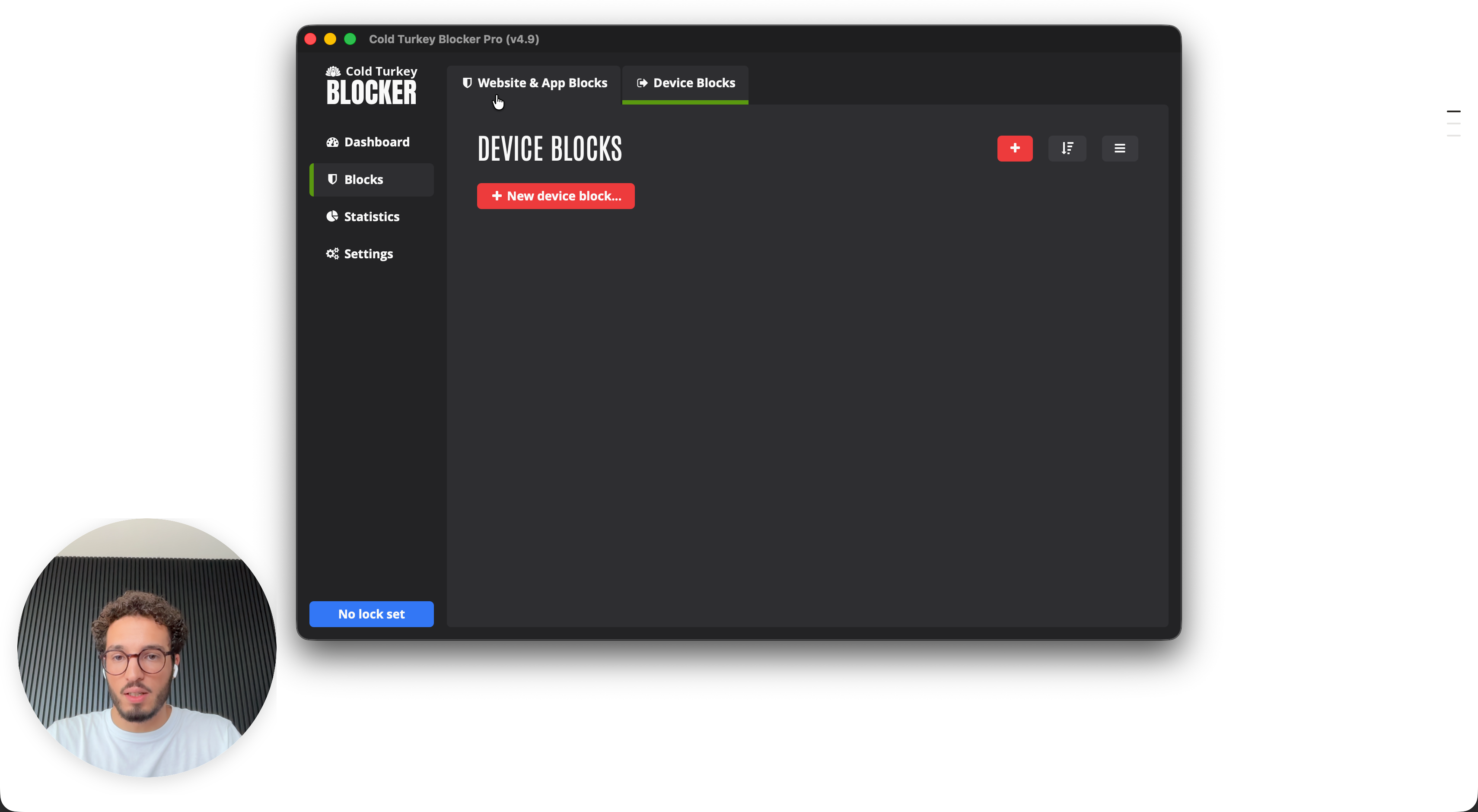 Step #18: Wechseln Sie zum Reiter Website & App Blocks.