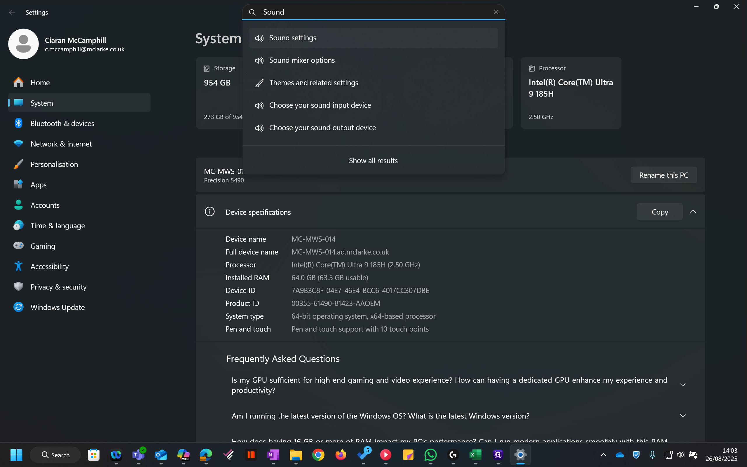 Step #3: Click on "Sound settings"