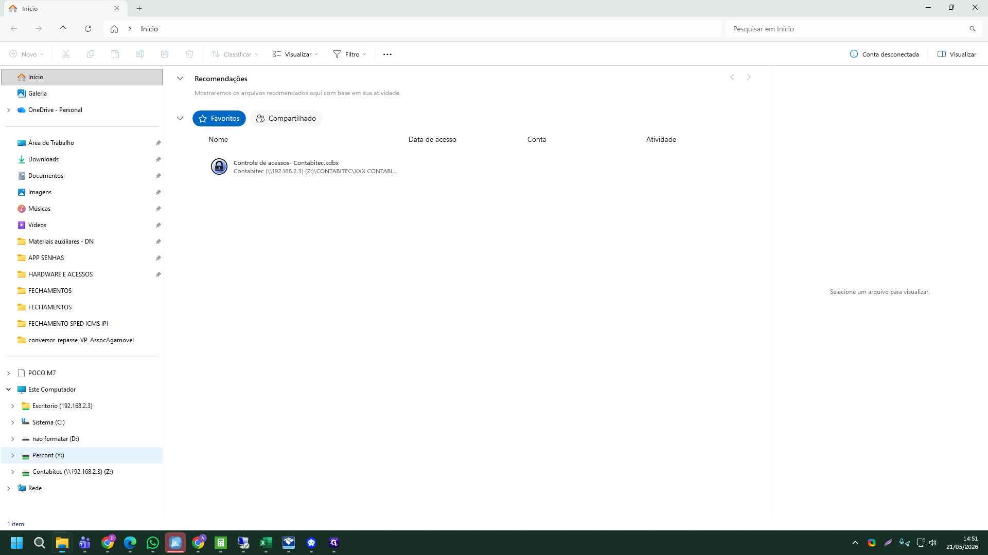Step #1: Abra o Explorador de Arquivos do Windows e clique no mapeamento de rede (Y:) na barra lateral de navegação.