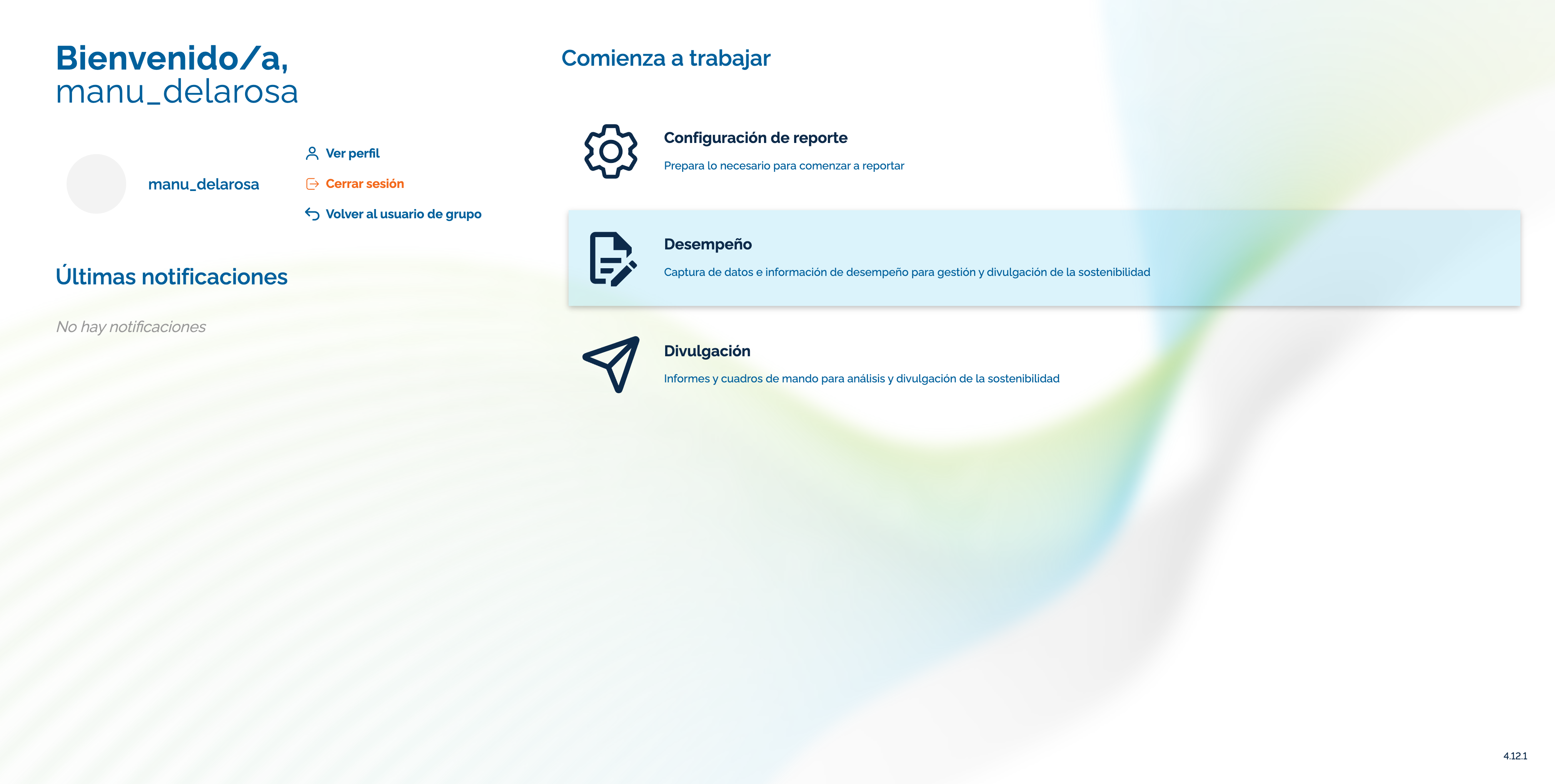 Step #5: Haz clic en el módulo de Desempeño para acceder a la captura de datos.
