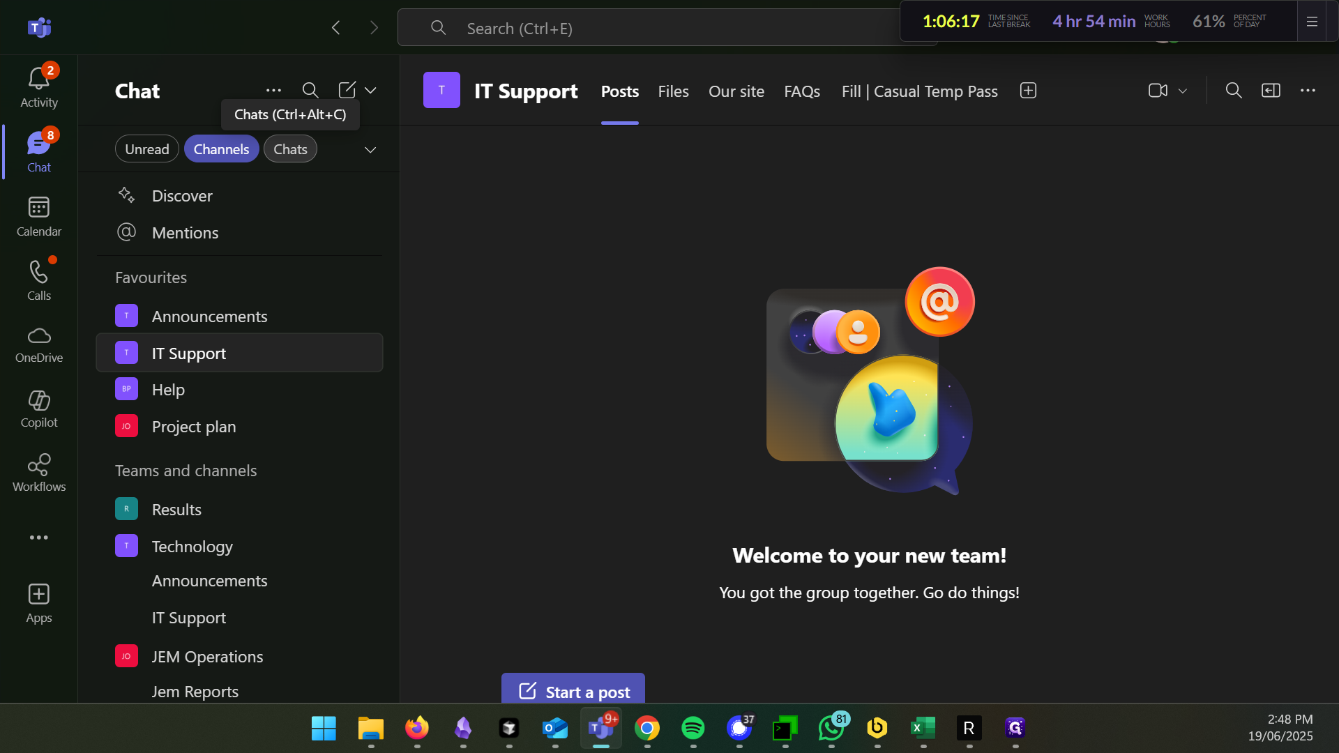 Step #4: Click on "Chats"