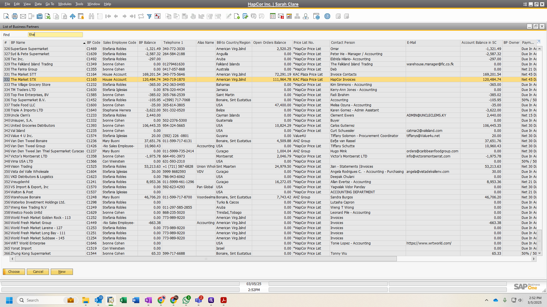 Step #10: Click on "Choose" The customer information will automatically populate on the AR Credit Memo