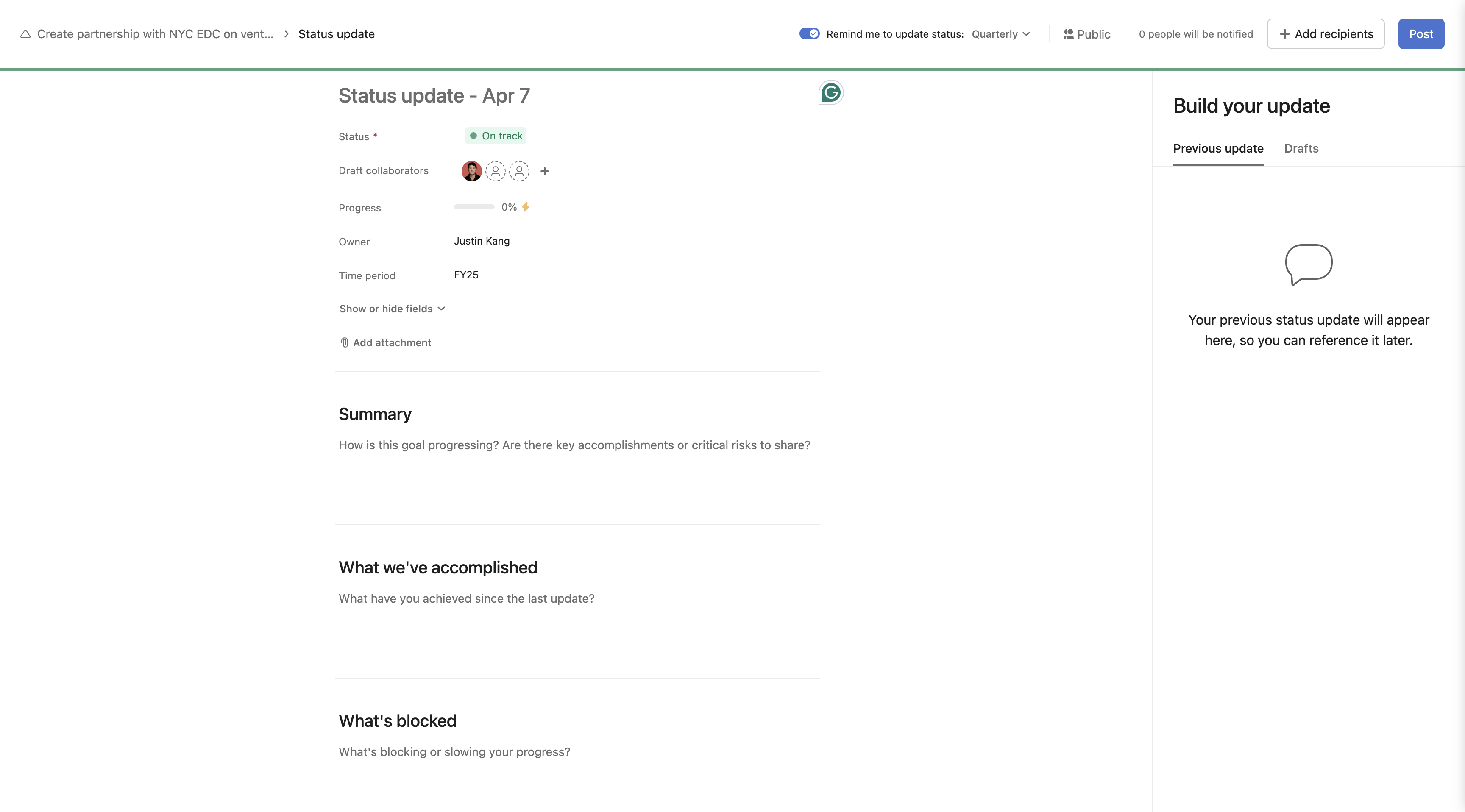 Step #7: Click here to assign additional collaborators