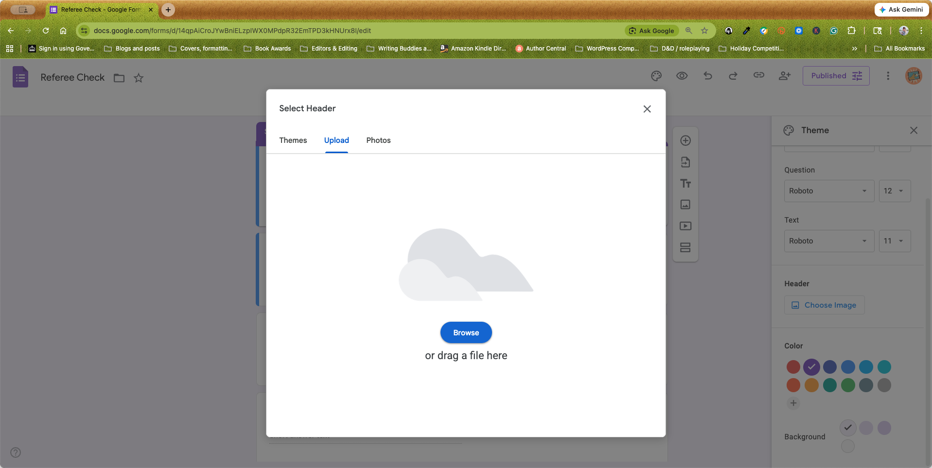 Step #6: Click Browse to choose an image file from your computer, or drag and drop your file into the window.