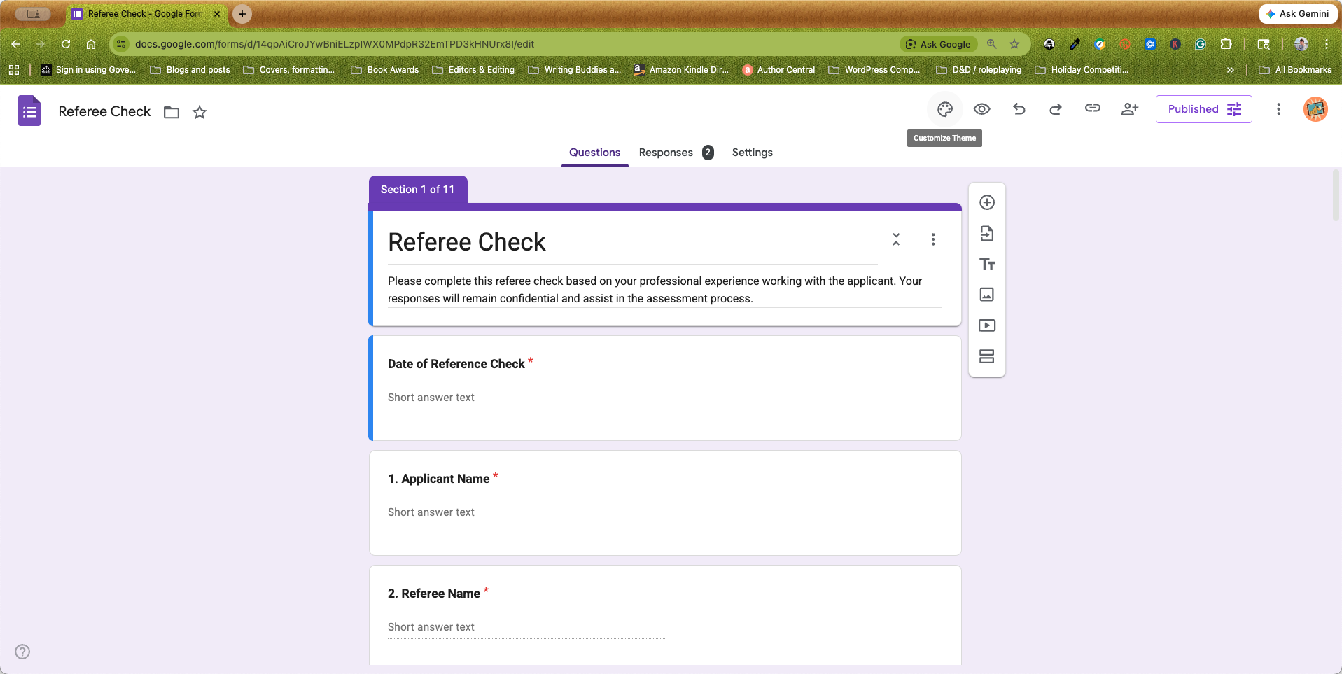 Step #1: Click the Customize Theme palette icon in the top right header area.
