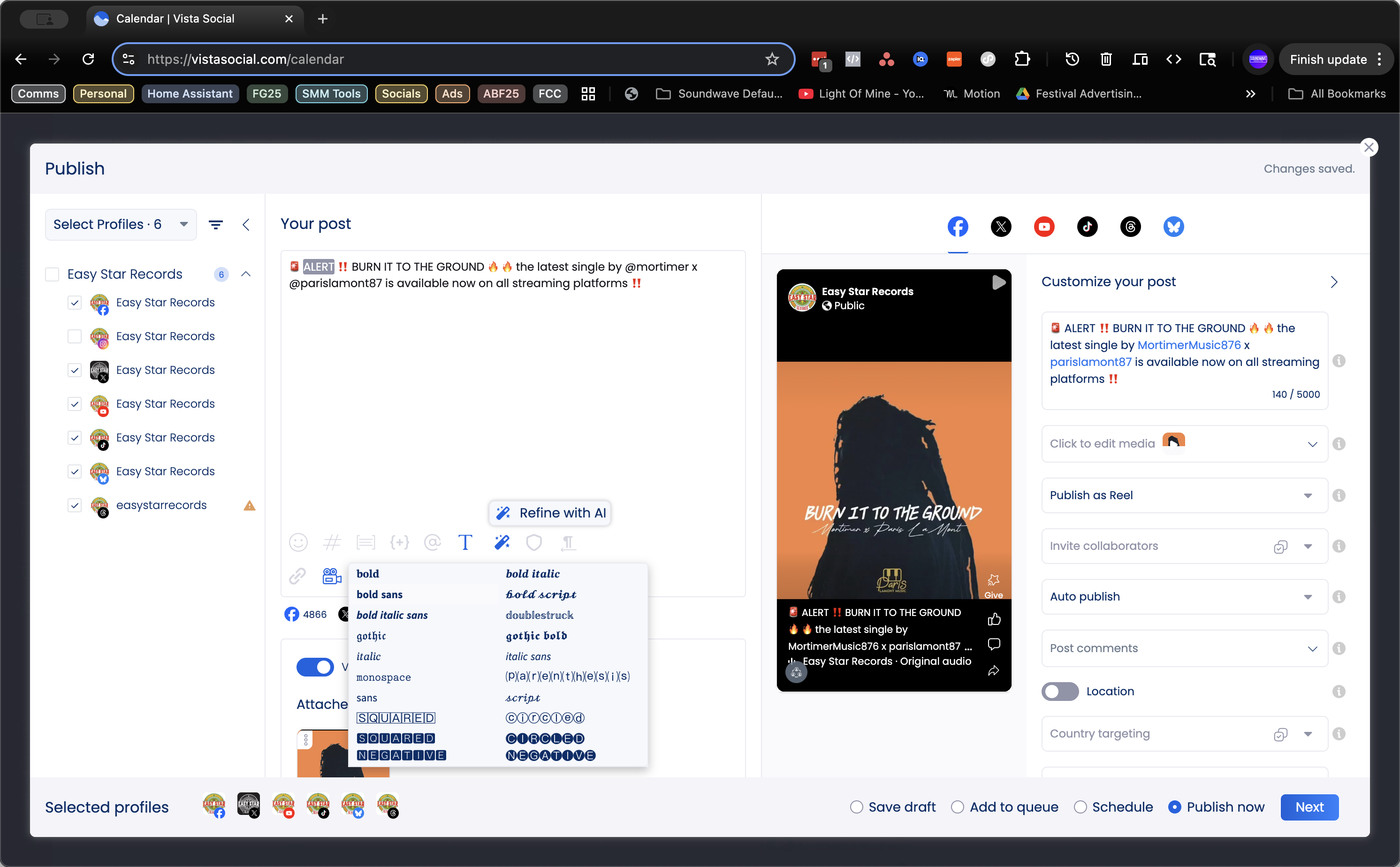Step #27: Click on "bold sans"