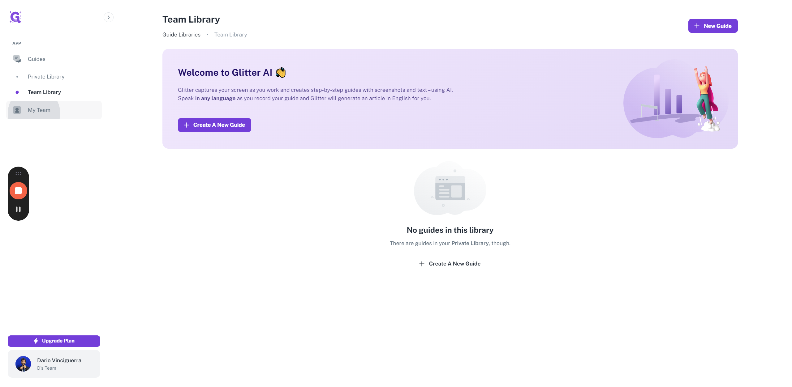 Step #3: Click "Team Library"