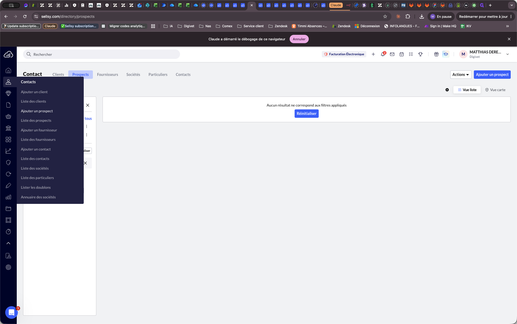 Step #3: Dans le menu, cliquez sur Ajouter un prospect pour ouvrir la fenêtre de création.
