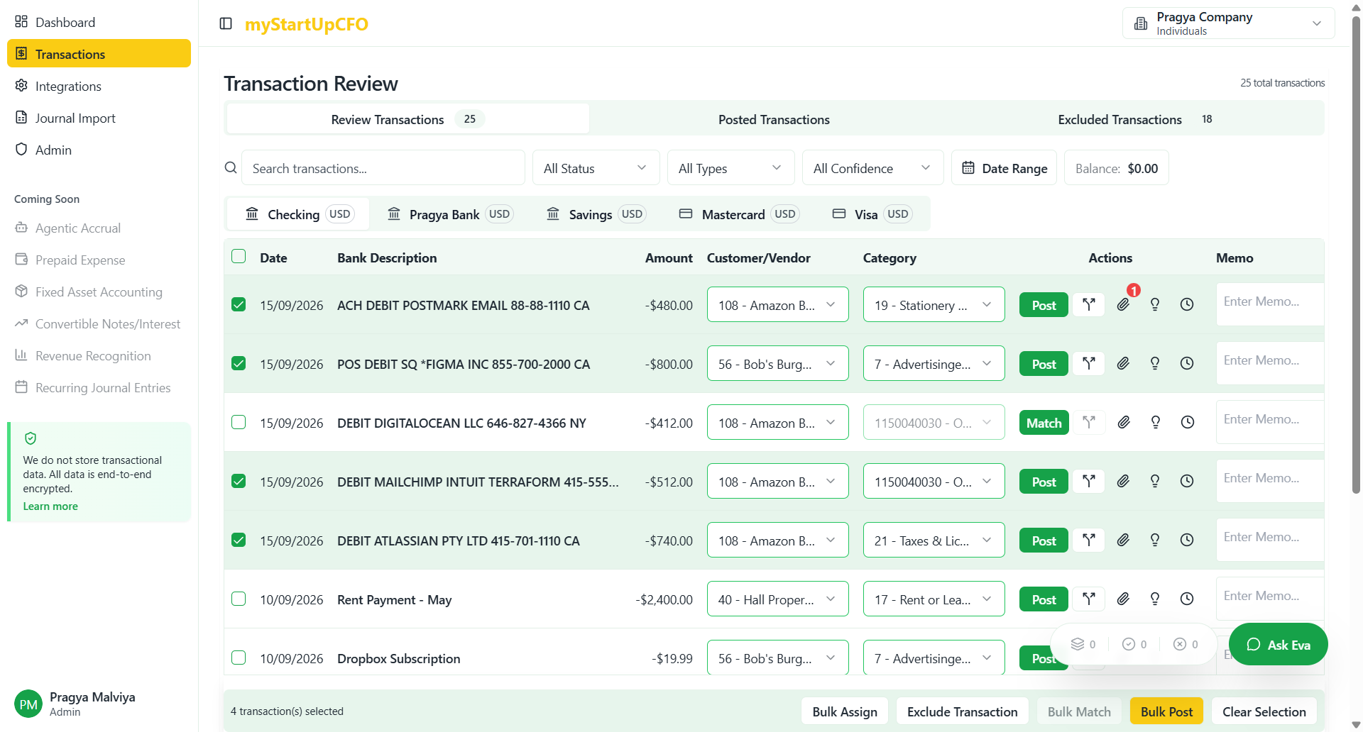Step #3: Click on Bulk Post button