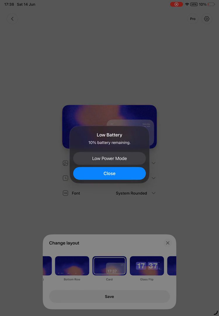 Step #23: Click the 'Close' button on the 'Low Battery' pop-up.