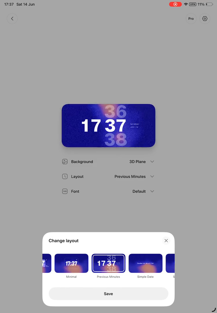 Step #20: In the 'Change layout' pop-up, click on the 'Minimal' layout option.
